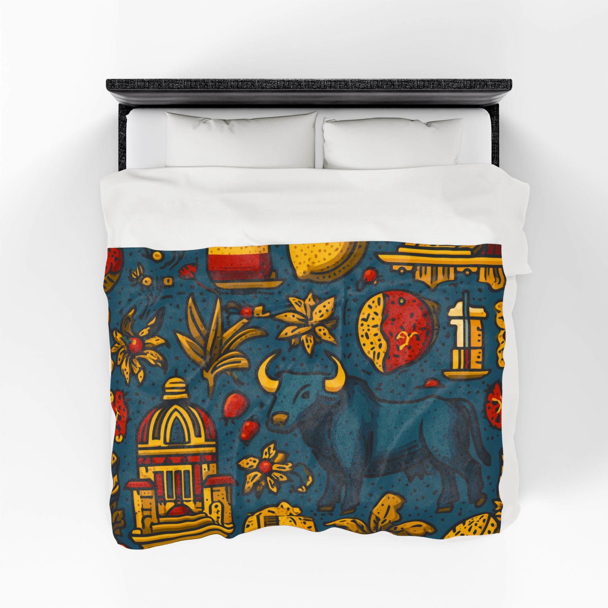 Spanish Design: Vibrant Graphic Duna Cover, Eclectic Cultural Pattern   |   Custom Orders Accepted