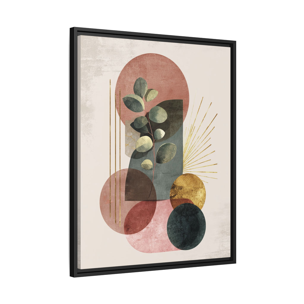 Botanical Geometric Symphony: Eucalyptus Harmony, Metallic Intersections, Modern Earth Tones   |   Custom Orders Accepted