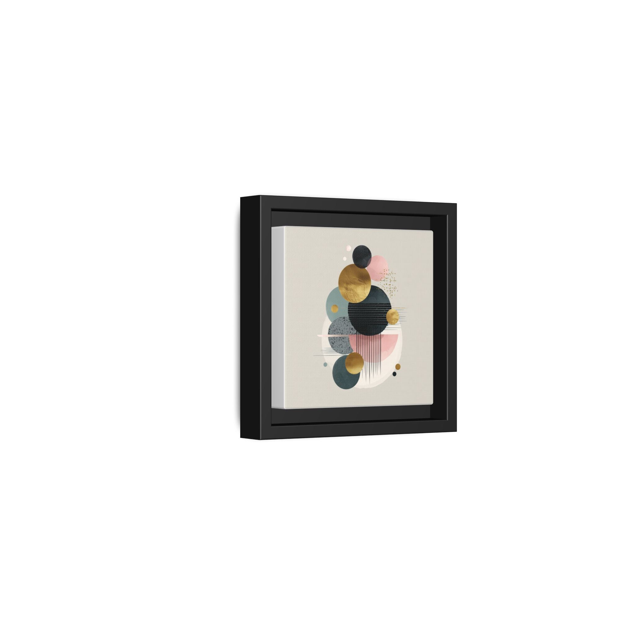 Geometric Harmony: Intersecting Circles, Mid-Century Modern Design, Abstract Metallic Composition   |   Custom Orders Accepted