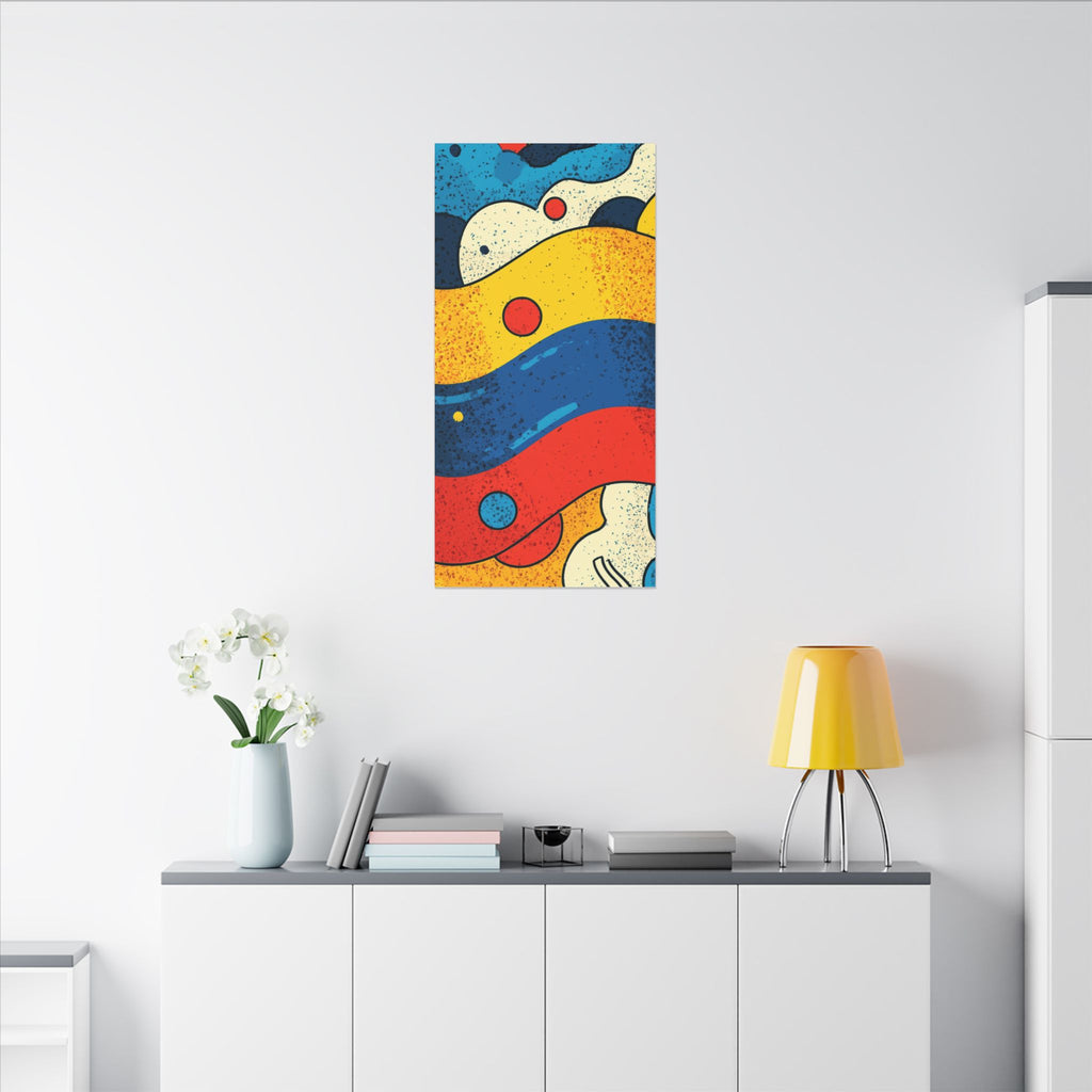 Fluid Dynamics: Retro Abstract Shapes, Mid-Century Modern Motion, Geometric Color Waves   |   Custom Orders Accepted