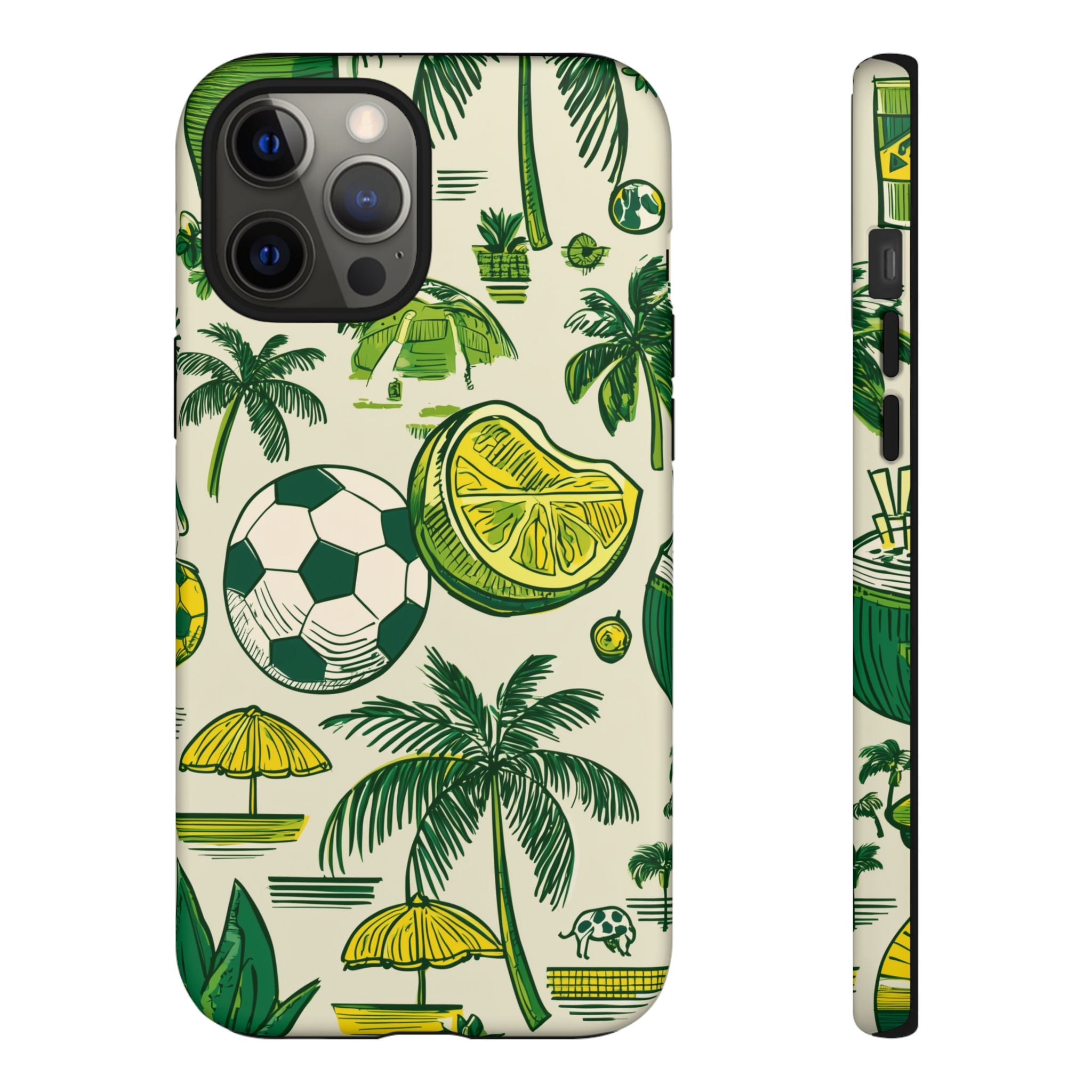 Summer Tough Cases: Sporty Tropical Phone Case, Fun Beach Vibe Phone Accessory, Summer Travel Gift, Colorful Phone Cover, Casual Style Tech