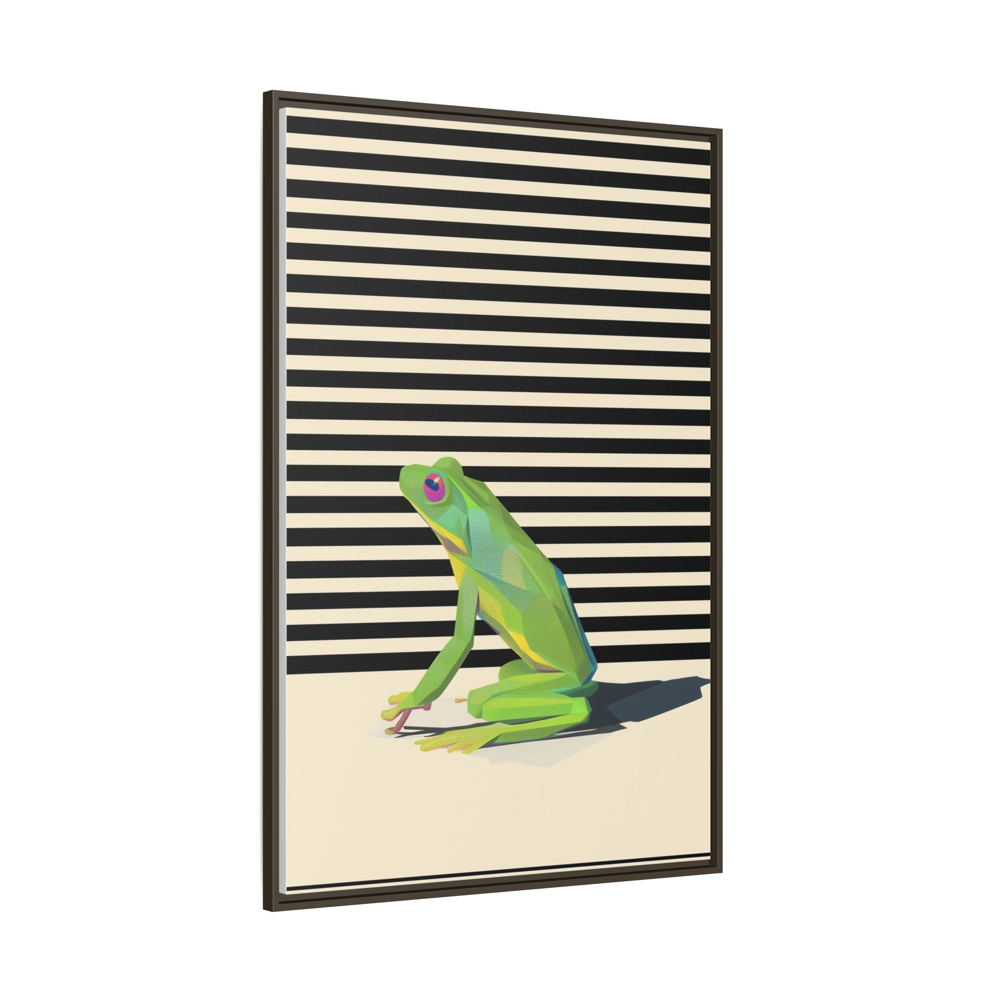 Geometric Frog Persona: Modern Wildlife Illustration, Vibrant Graphic Design   |  Personalized & Custom Orders Available