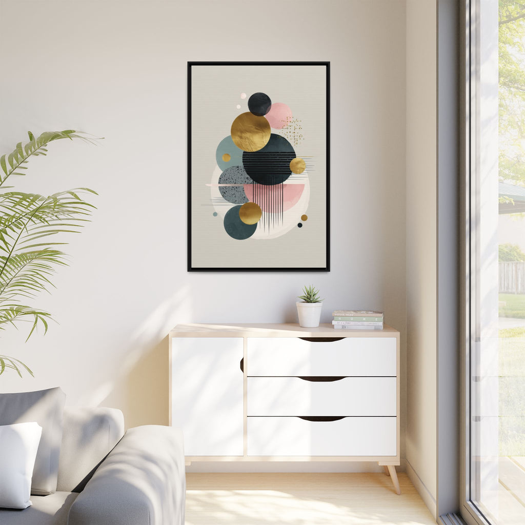 Geometric Harmony: Intersecting Circles, Mid-Century Modern Design, Abstract Metallic Composition   |   Custom Orders Accepted