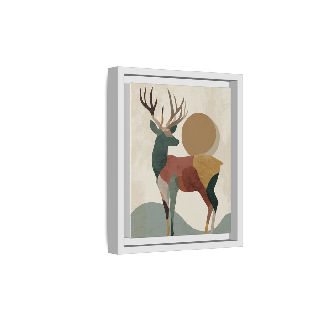Geometric Deer Mosaic Framed Print : Modern Abstract Wildlife Art, Minimalist Nature Print   |  Personalized & Custom Orders Available
