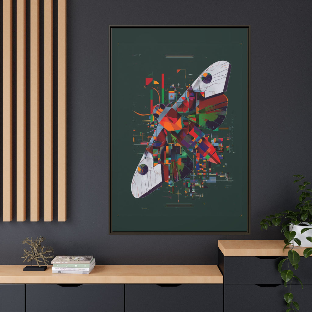 Digital Metamorphosis Framed Print: Geometric Butterfly Abstrac, Cubist Technological   |  Personalized & Custom Orders Available