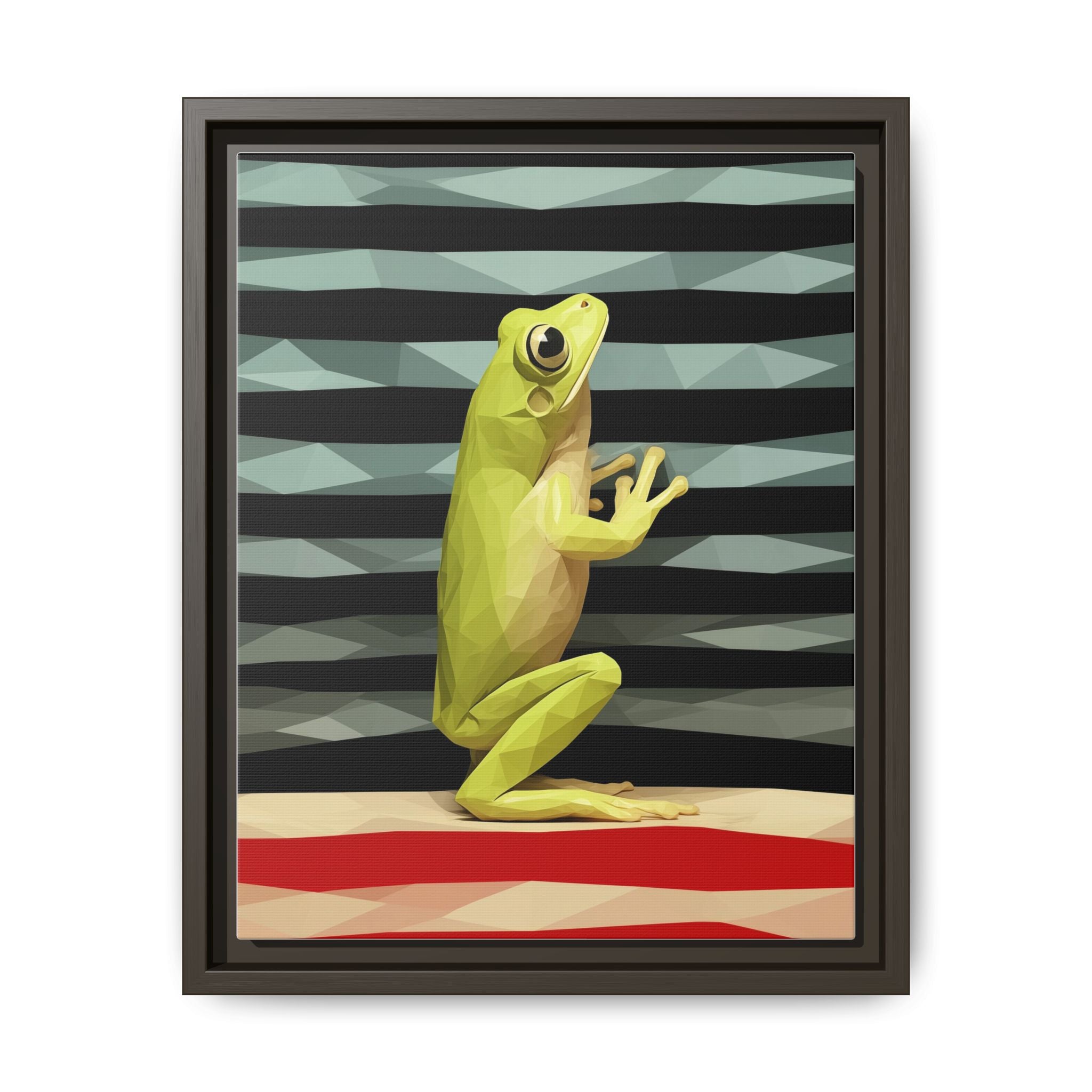 Geometric Frog Ascendant: Low-Poly Digital Amphibian, Architectural Nature Art   |    Custom Orders Available