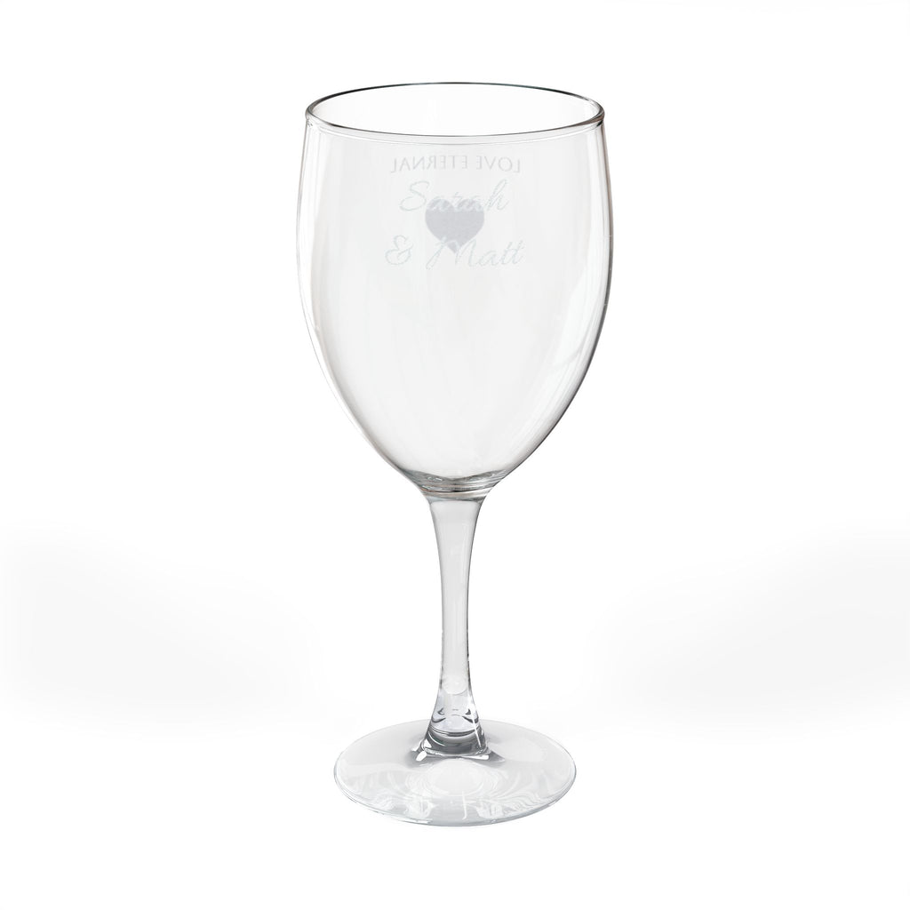 Personalized Wine Glass for Wedding Gift - Engraved Stemware Tumbler, Custom Bridal Shower Present, Anniversary Wineglass, Etched Party