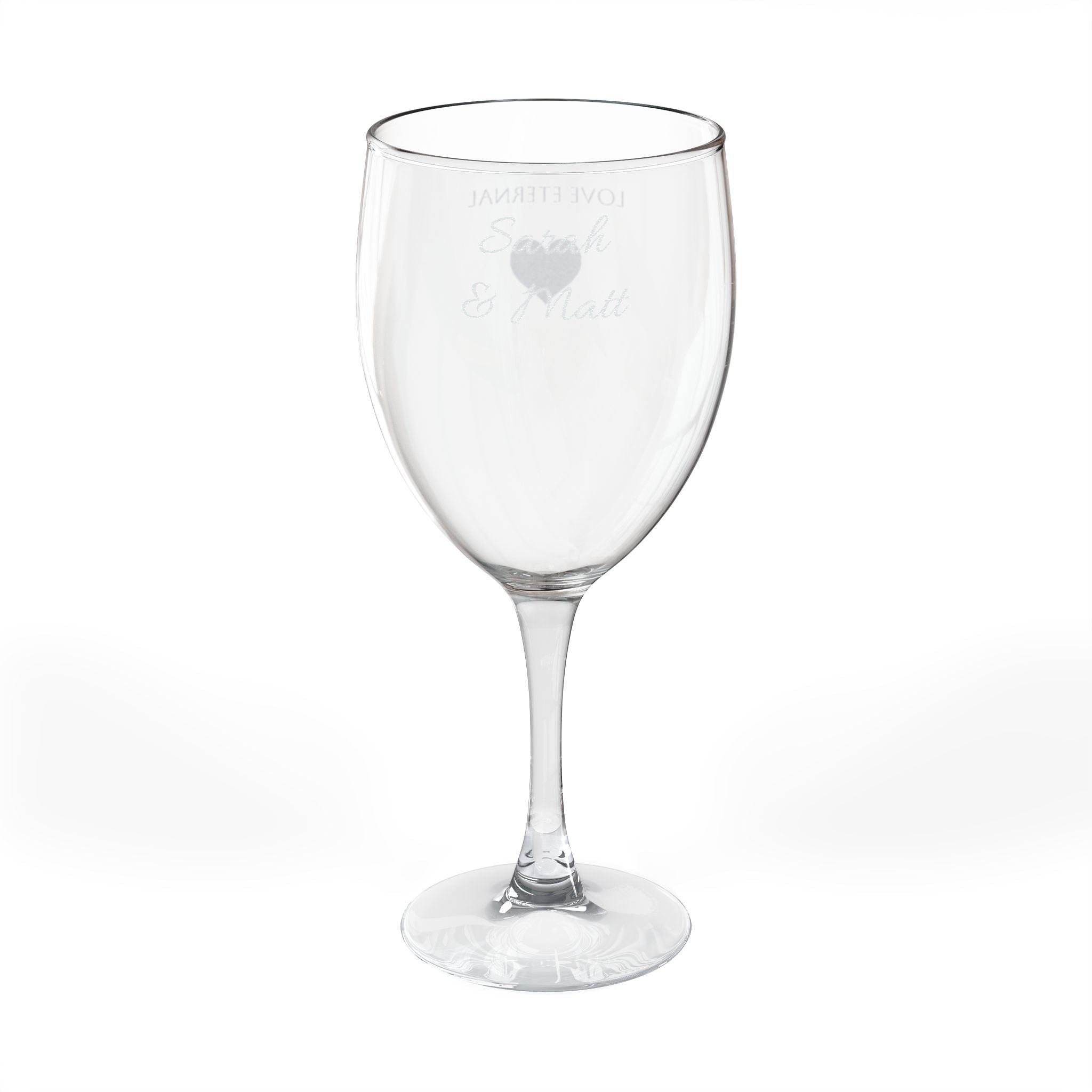 Personalized Wine Glass for Wedding Gift - Engraved Stemware Tumbler, Custom Bridal Shower Present, Anniversary Wineglass, Etched Party