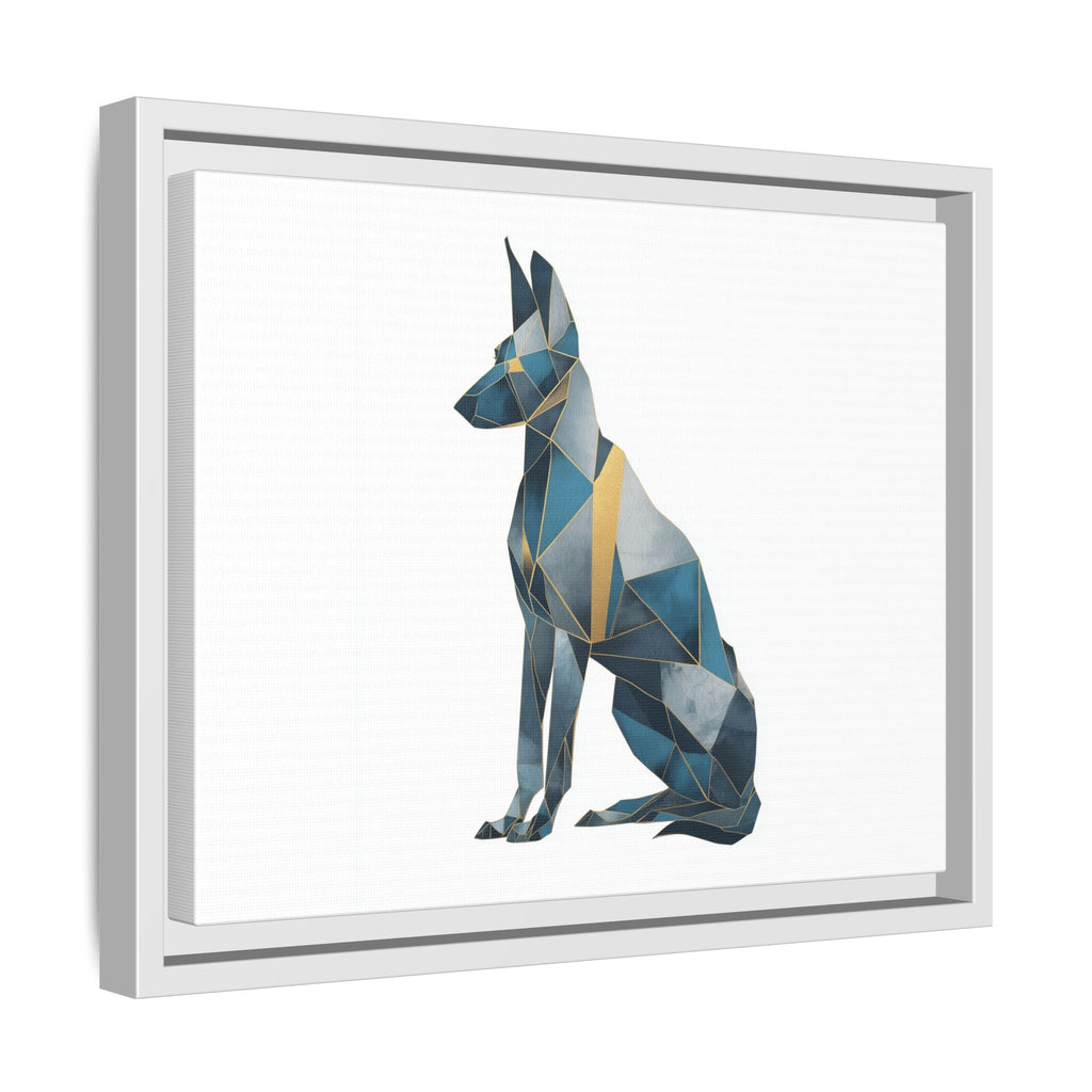 Geometric Canine Mosaic: Fractured Blue Shepherd, Modern Polygonal Art   |  Personalized & Custom Orders Available
