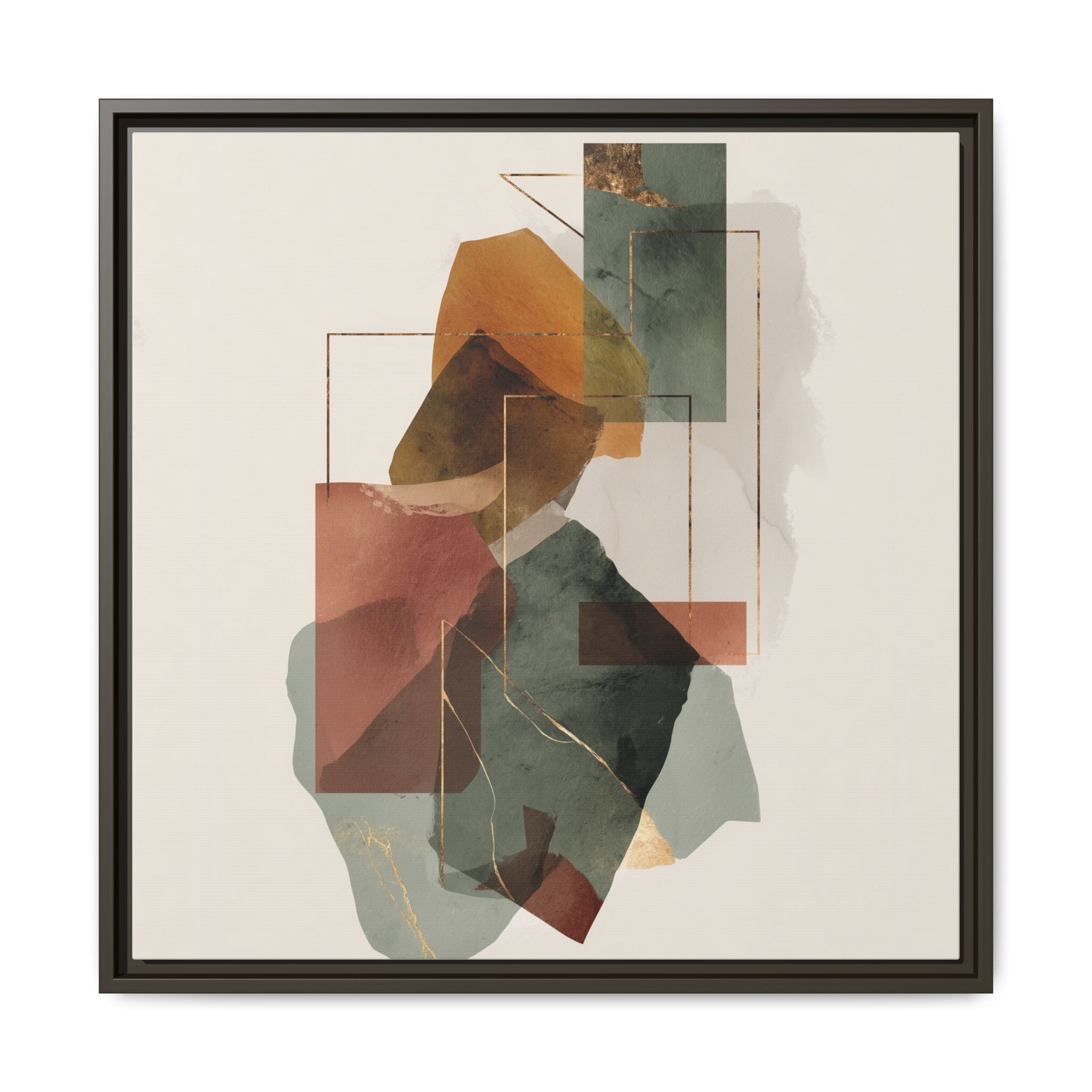 Harmonic Geometries: Architectural Abstraction, Earthy Palette, Minimalist Composition   |   Custom Orders Accepted