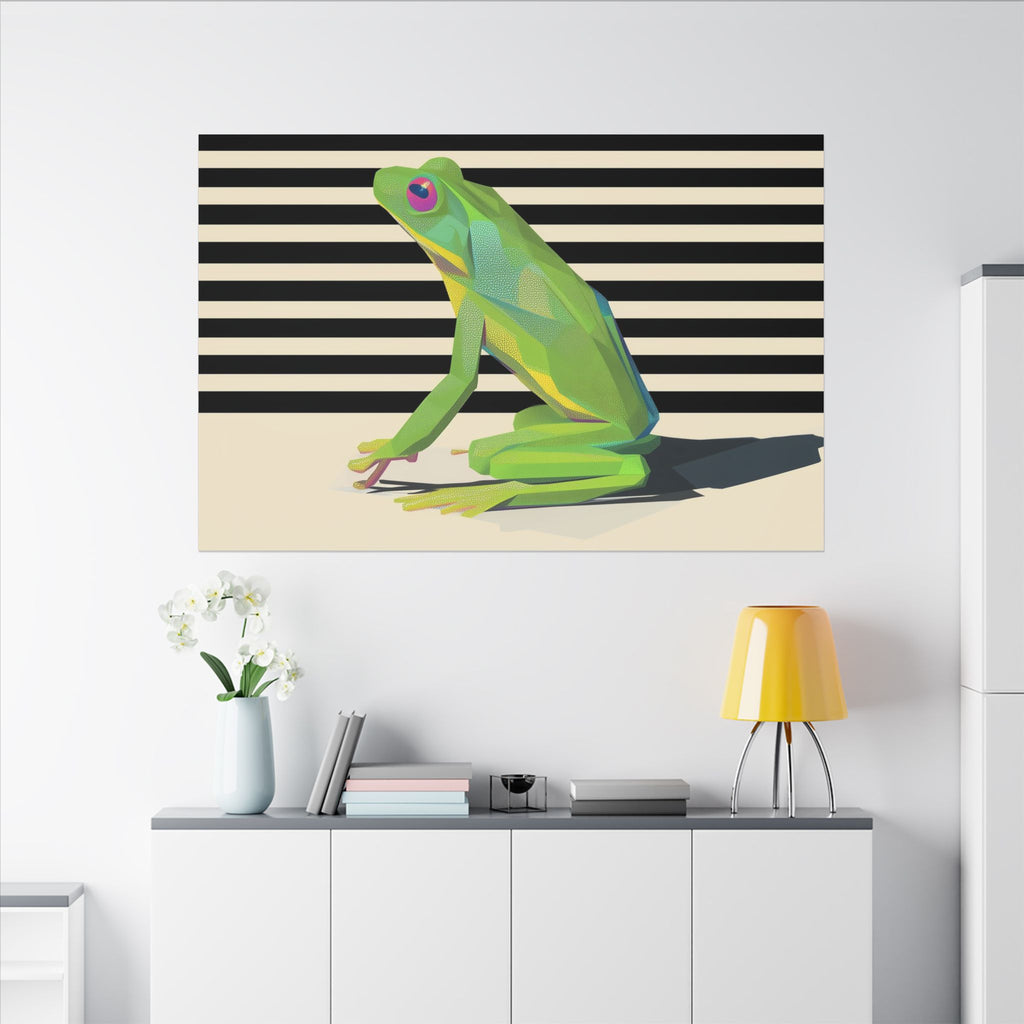 Emerald Amphibian Elegance: Stylized Graphic Design, Modern Frog Illustration   |    Custom Orders Available