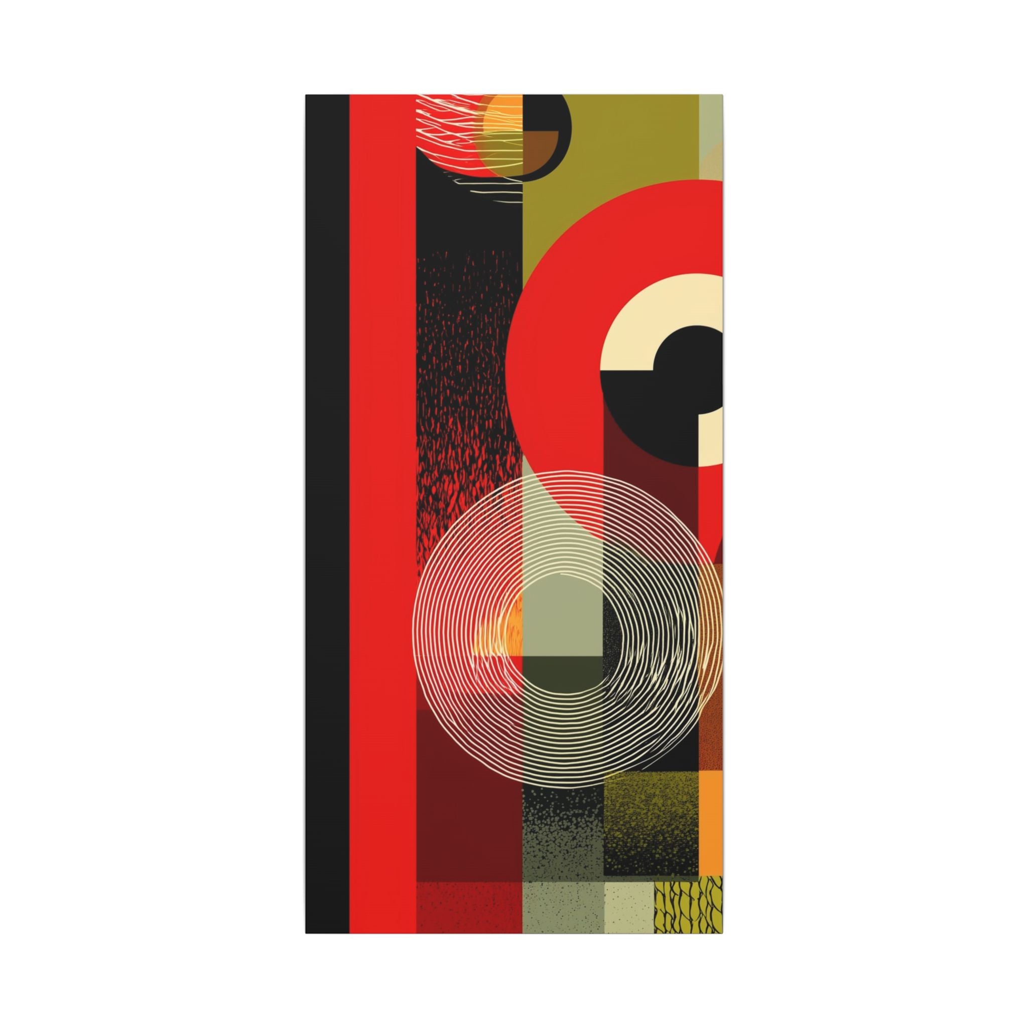 Geometric Convergence: Mid-Century Modern Abstract, Constructivist Design Principles, Bold Chromatic Composition   |   Custom Orders