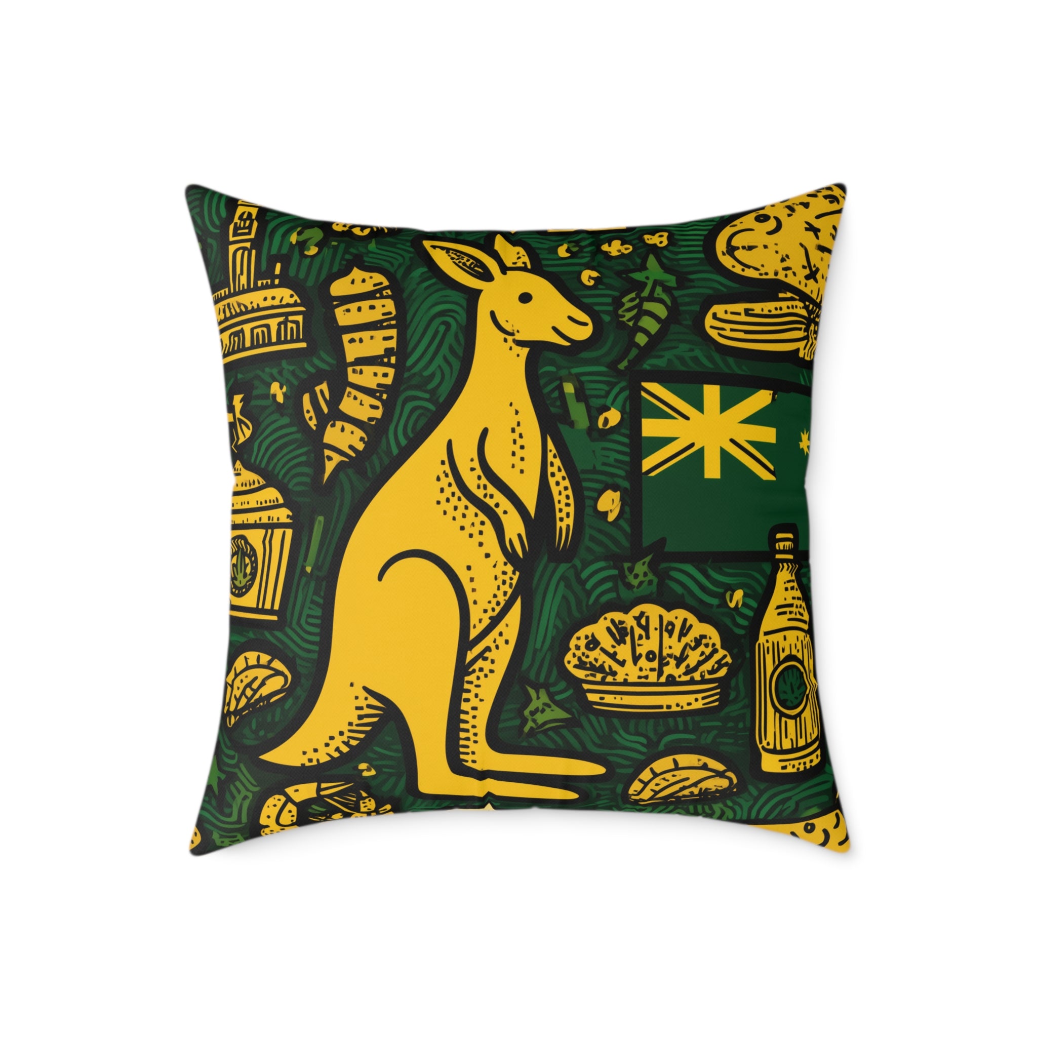 Aussie Themed Decorative Pillow, Home Decor, Couch Cushion, Gift for Australian Lovers, Unique and Fun Room Accent