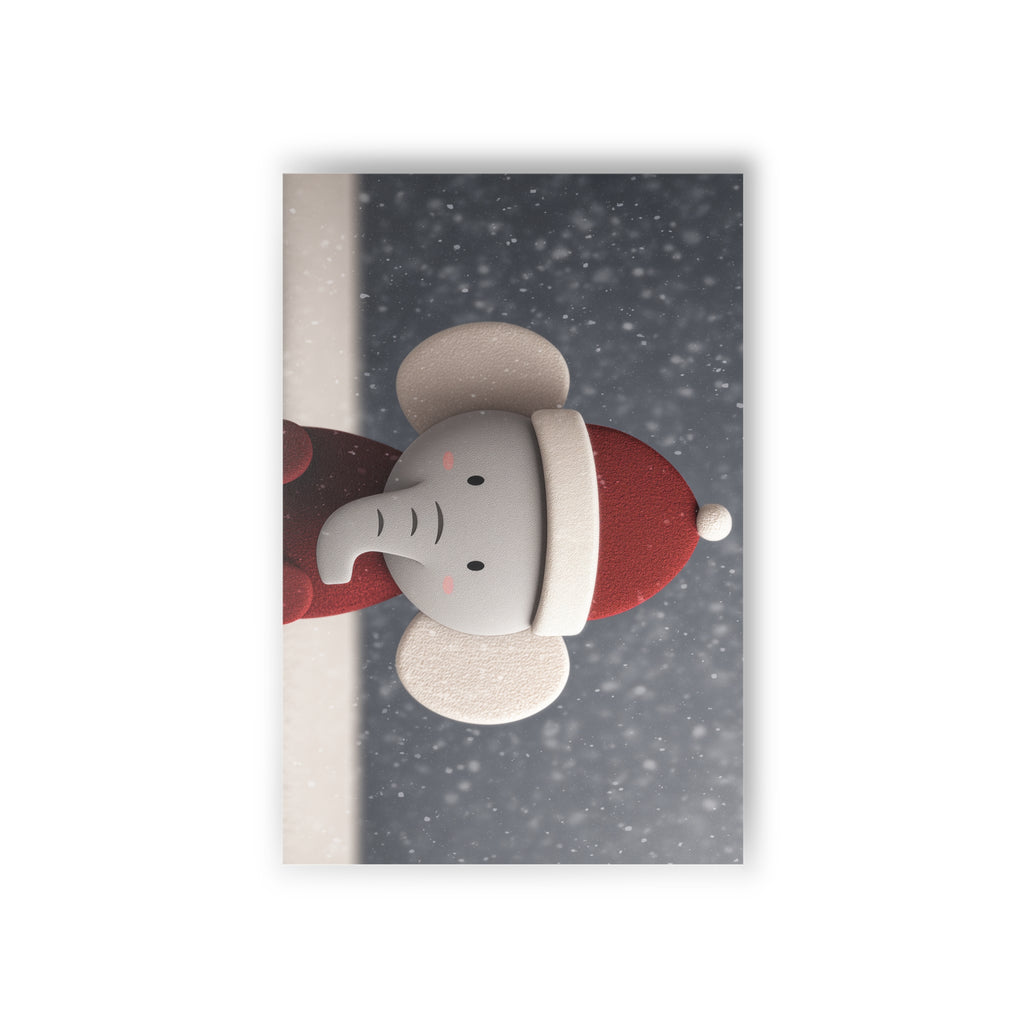 Cute Animals Festive Postcard Set - 10pcs of Holiday Cheer, Christmas Cards, Cute Elephant Designs, Fun Greetings for All Occasions