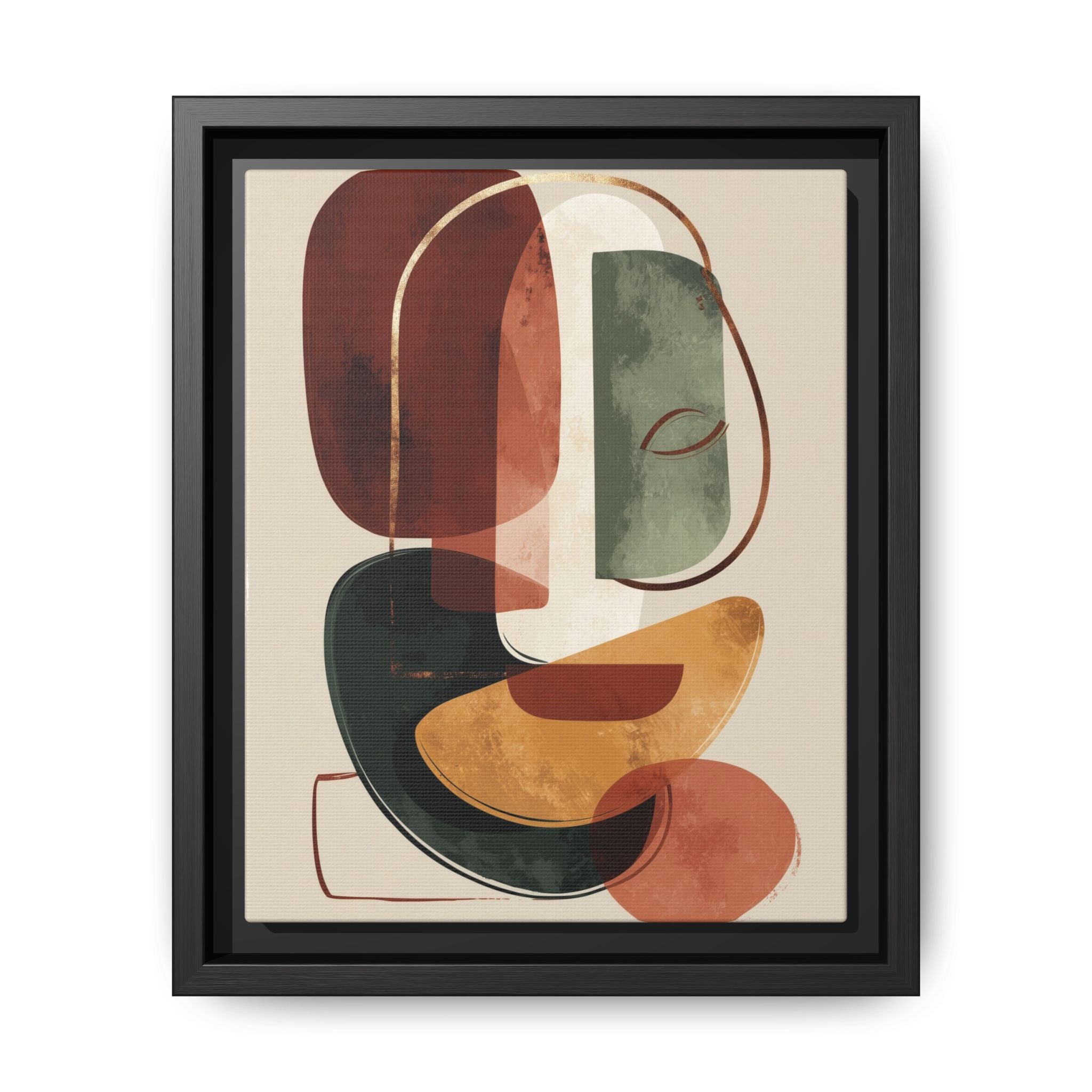 Layered Geometries: Mid-Century Modern Composition, Organic Abstract Design, Translucent Intersecting Shapes   |   Custom Orders Accepted