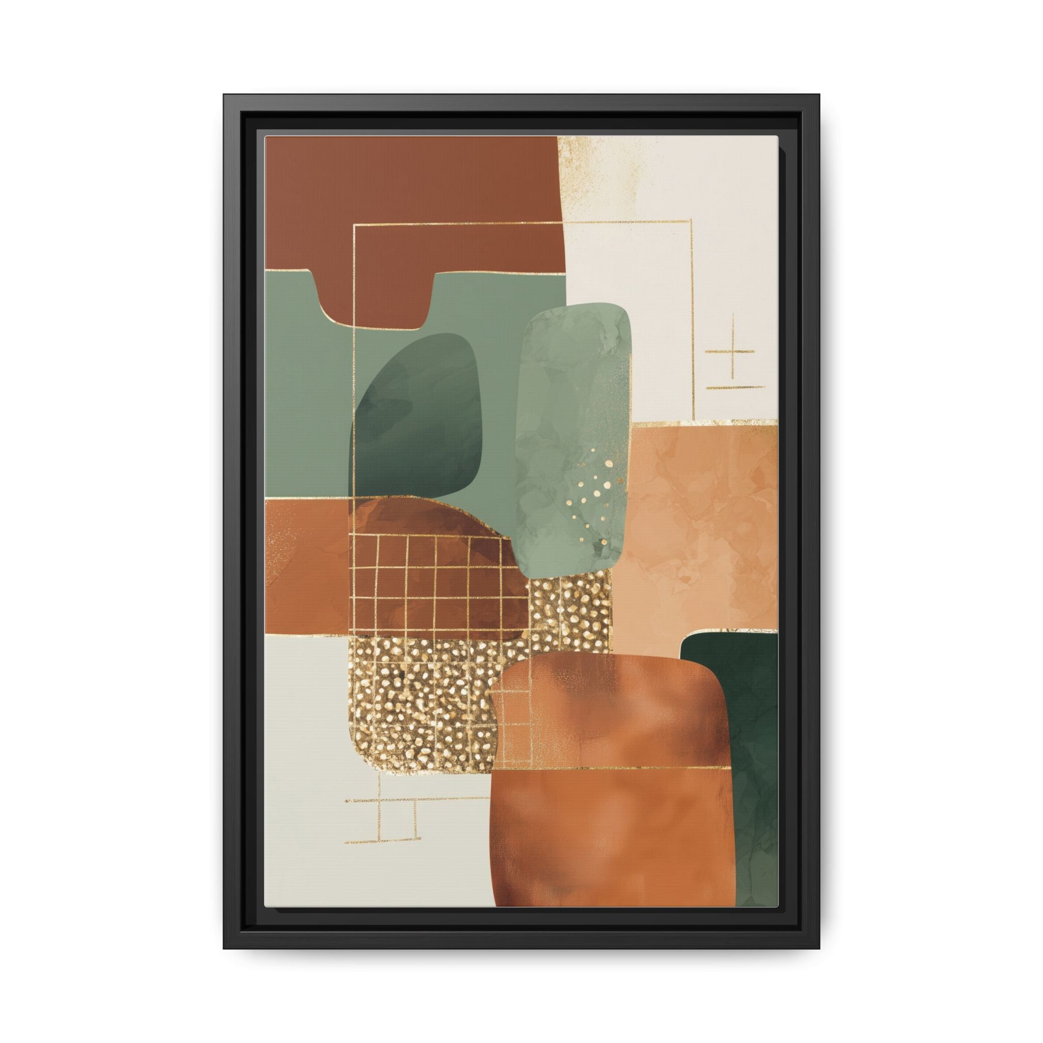 Geometric Harmony: Abstract Minimalist Art, Mid-Century Modern Design, Organic Shapes Composition   |   Custom Orders Accepted