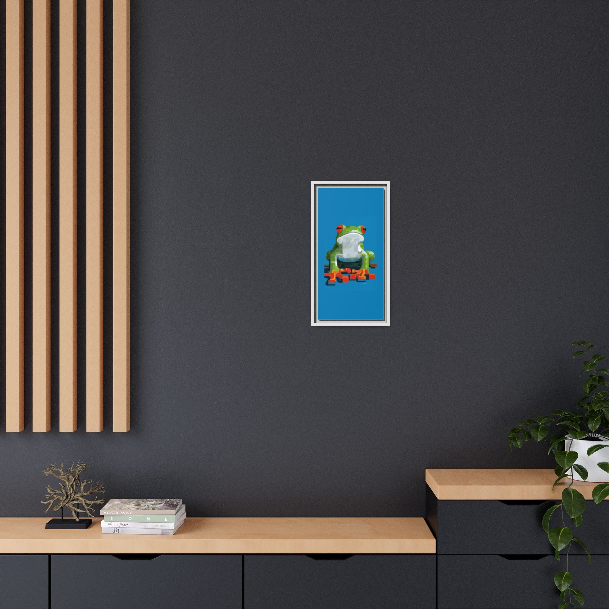 Mosaic Amphibian: Geometric Frog Portrait, Digital Pixel Art Illustration   |    Custom Orders Available