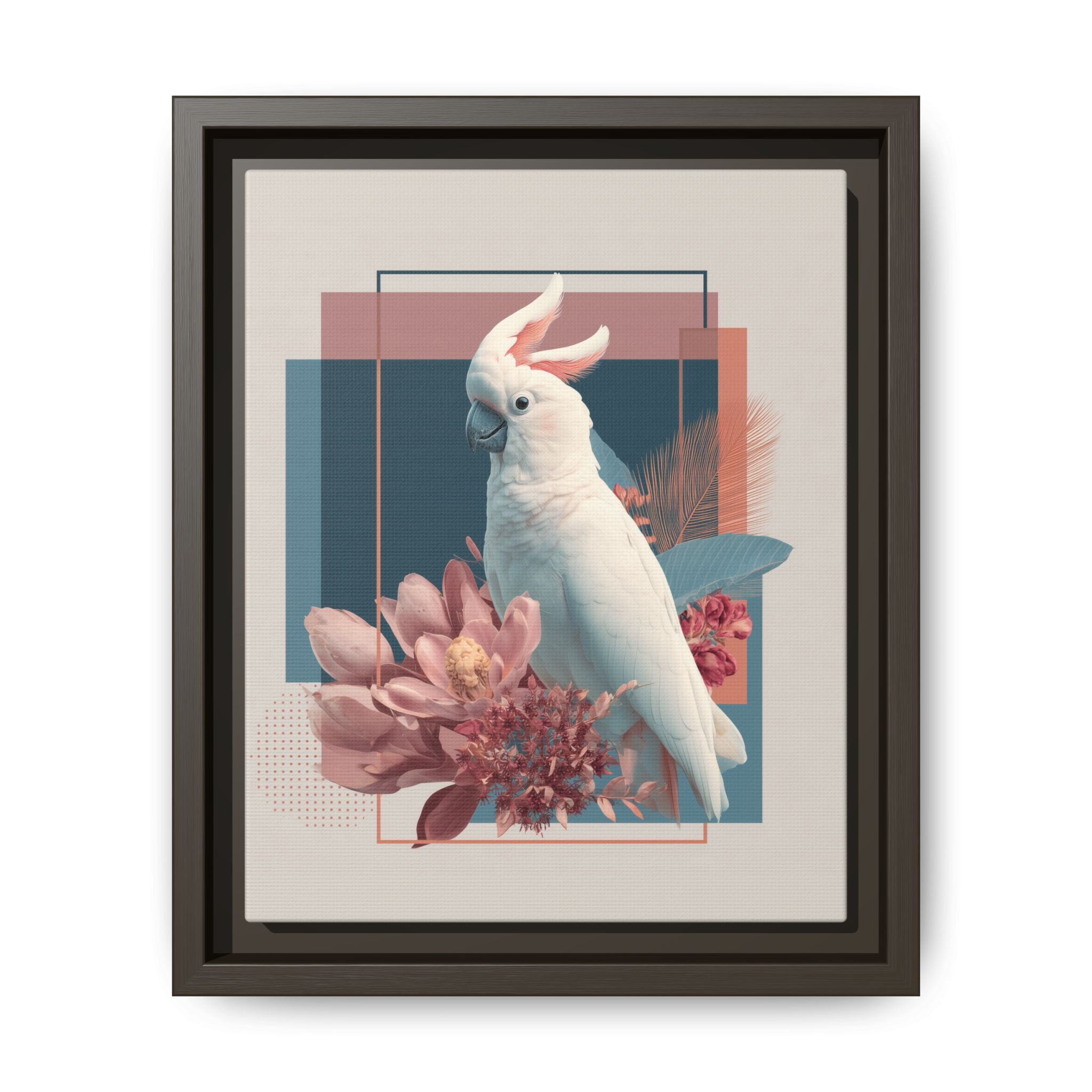 Ethereal Cockatoo: Geometric Wildlife Art, Digital Nature Portrait   |    Custom Orders Available
