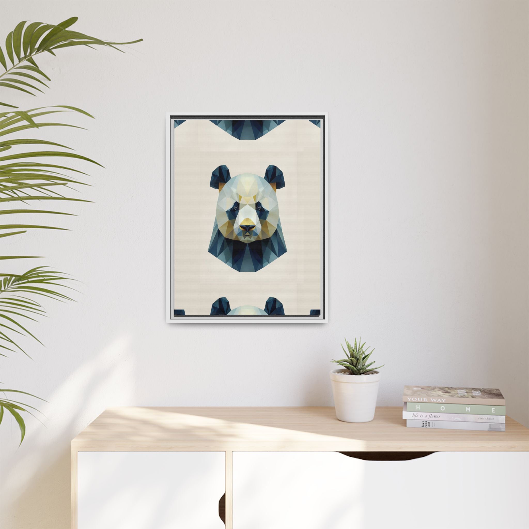 Geometric Panda Prism: Low-Poly Digital Wildlife Art, Minimalist Triangular Design   |  Personalized & Custom Orders Available