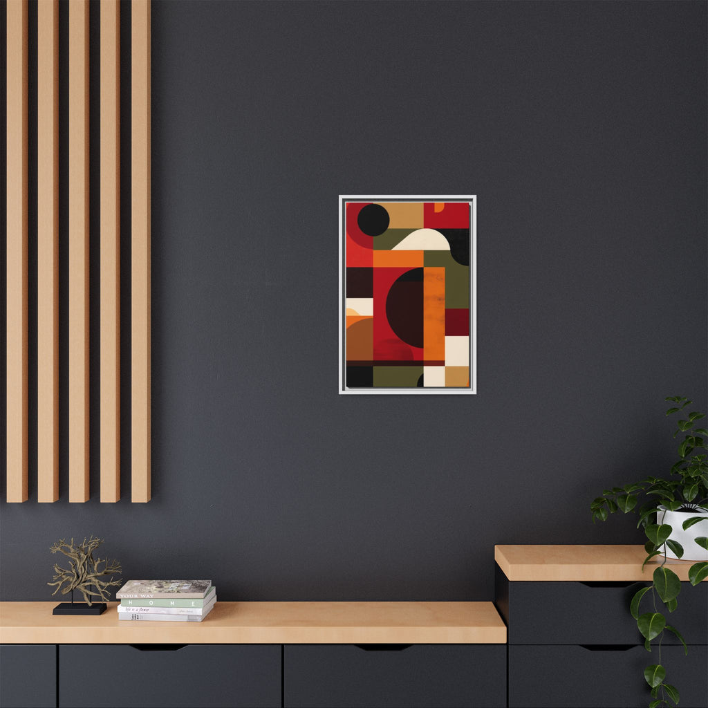 Geometric Convergence: Abstract Bauhaus Design, Constructivist Color Blocks, Architectural Art Composition   |   Custom Orders Accepted