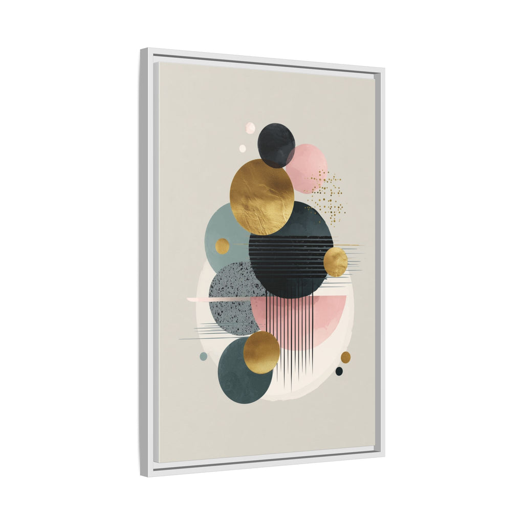 Geometric Harmony: Intersecting Circles, Mid-Century Modern Design, Abstract Metallic Composition   |   Custom Orders Accepted