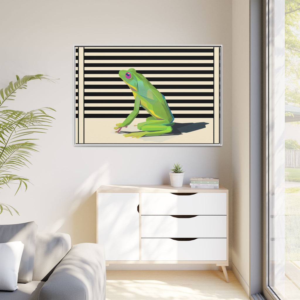 Geometric Frog: Minimalist Animal Portrait, Modern Graphic Design   |    Custom Orders Available