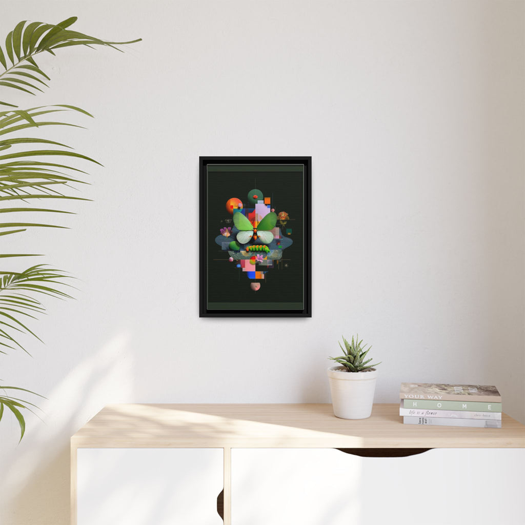 Metamorphosis Geometry Framed Print : Digital Nature Synthesis, Butterfly Abstraction   |  Personalized & Custom Orders Available
