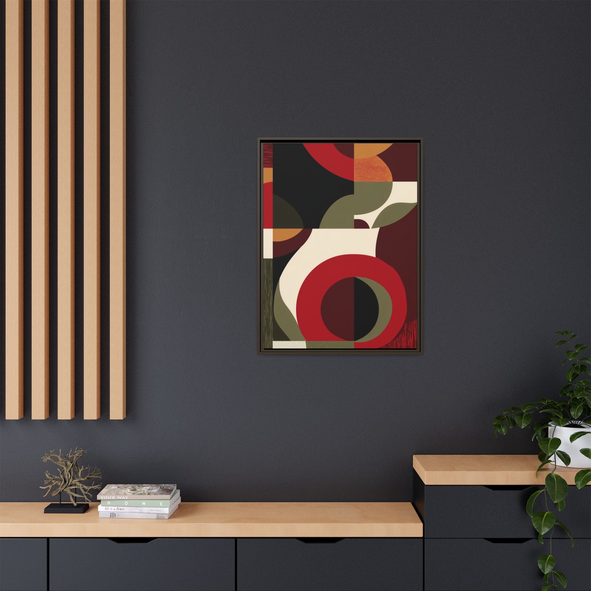 Geometric Intersections: Mid-Century Modern Design, Abstract Architectural Composition, Rhythmic Curved Forms   |   Custom Orders Accepted