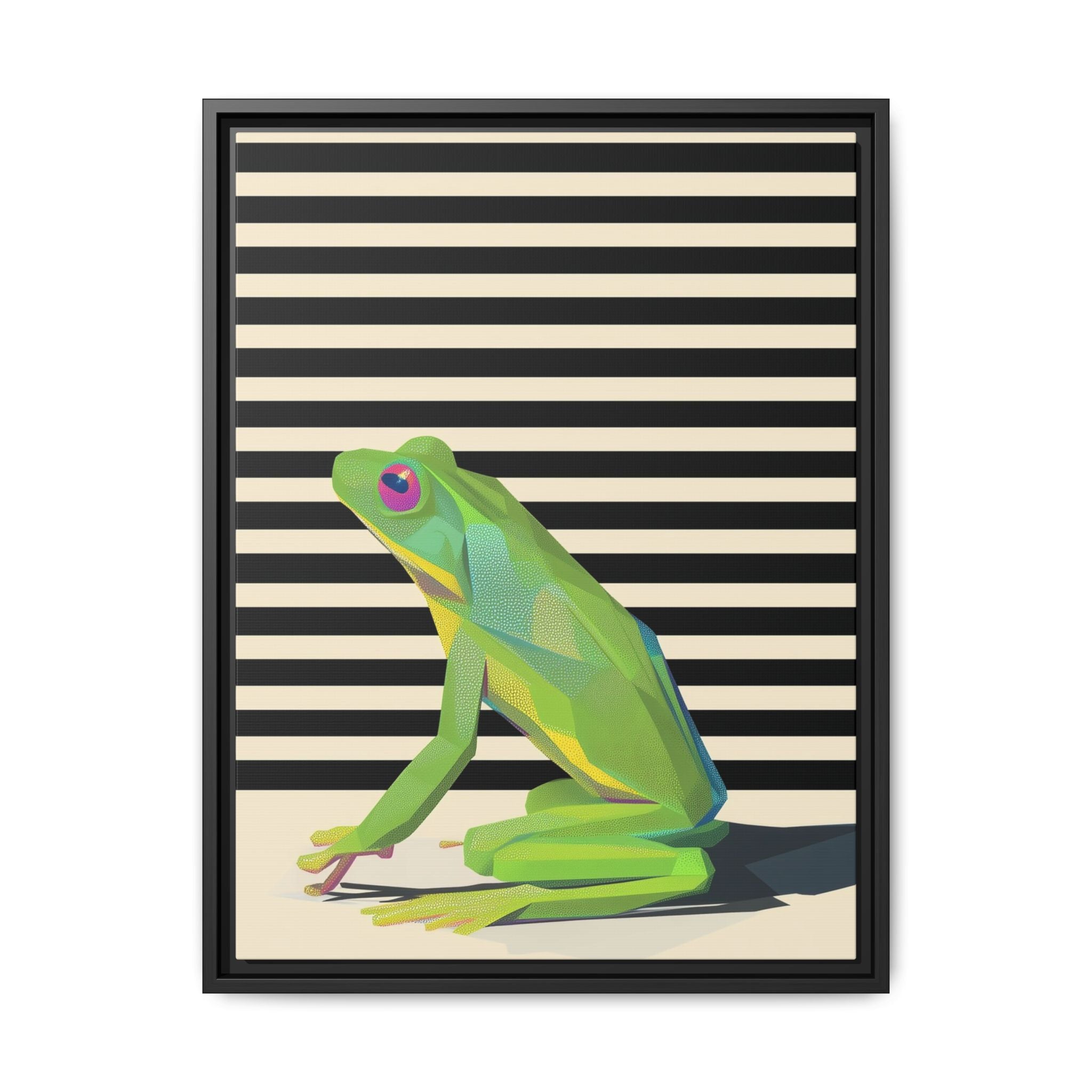 Geometric Frog: Minimalist Animal Portrait, Modern Graphic Design   |    Custom Orders Available