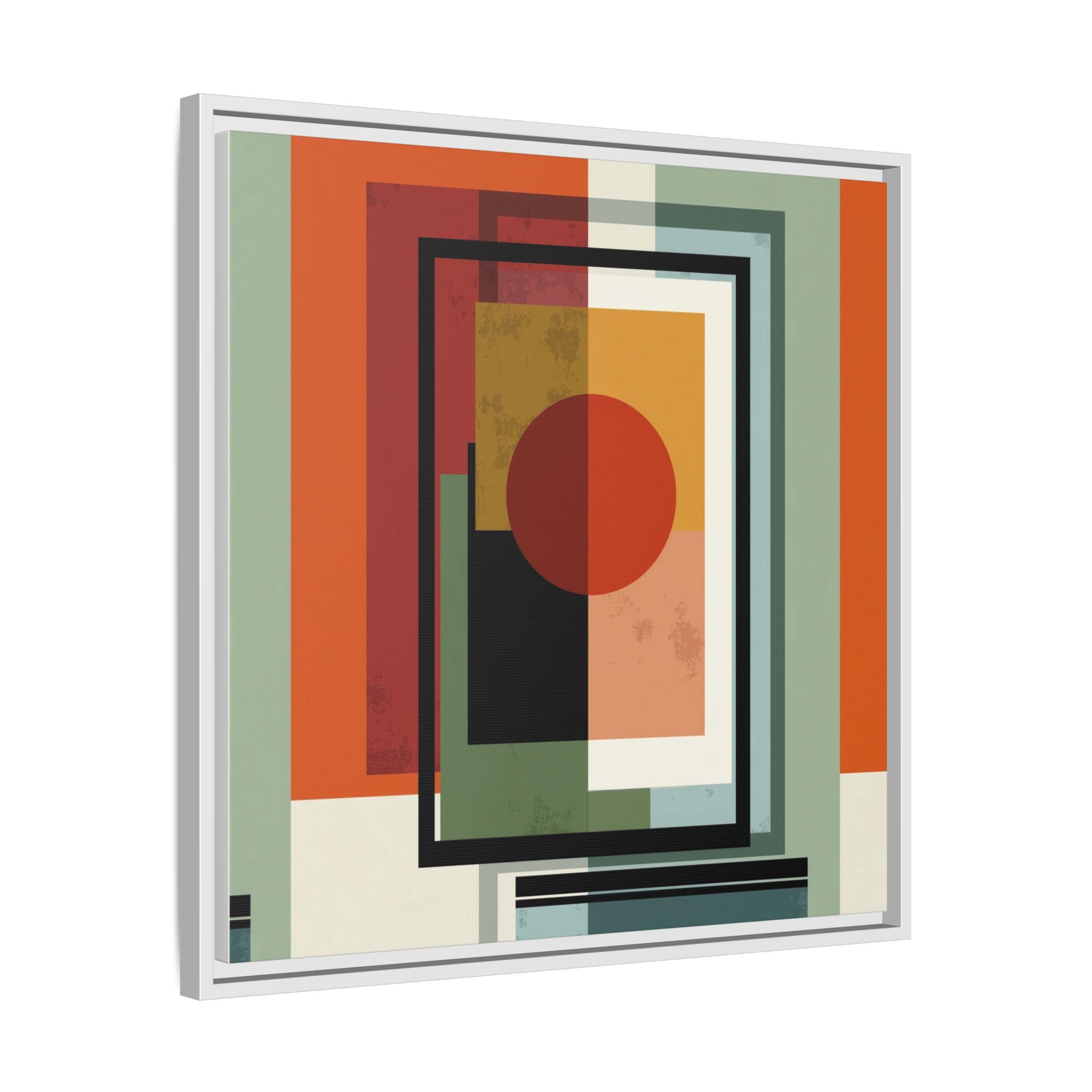 Geometric Harmonies: Mid-Century Modern Composition, Constructivist Inspiration, Abstract Rectangular Interplay   |   Custom Orders Accepted