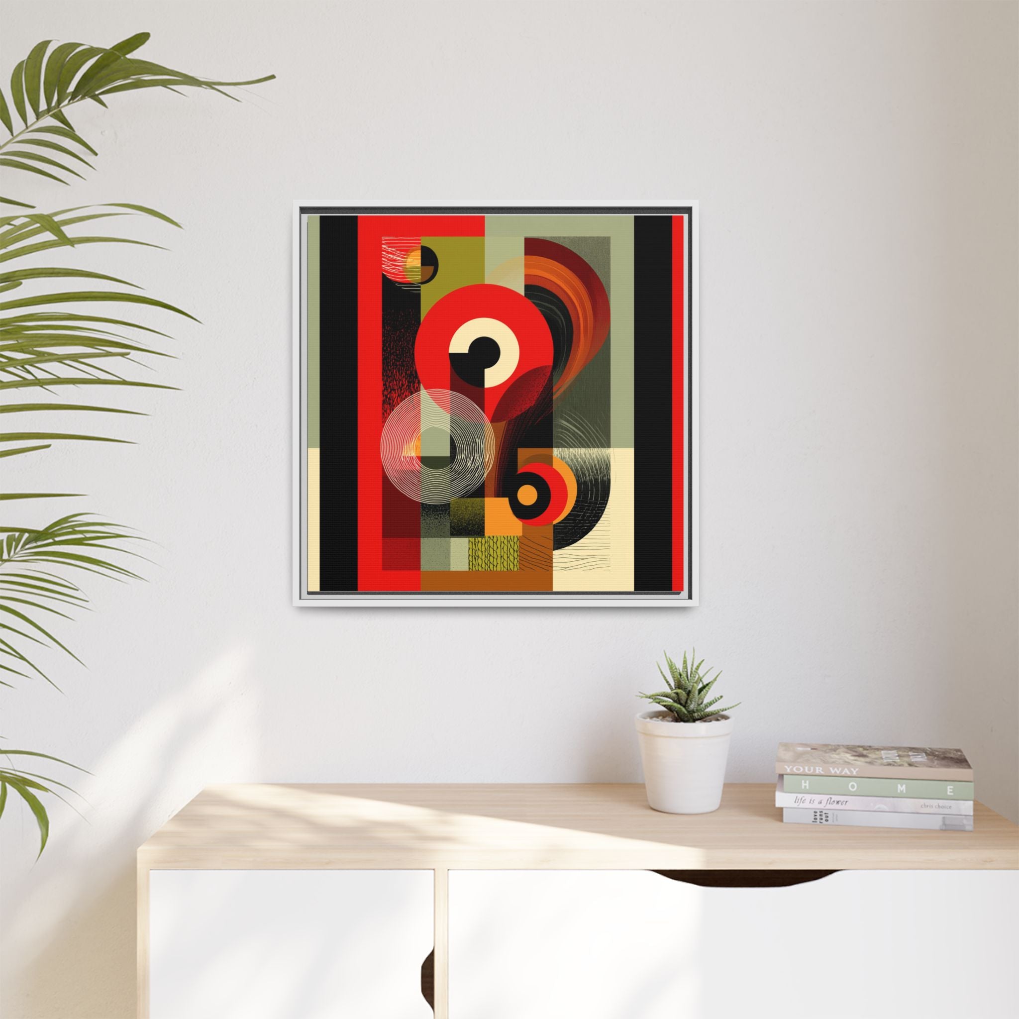 Chromatic Geometrics: Abstract Constructivist Composition, Modernist Color Blocking, Layered Circular Forms   |   Custom Orders Accepted