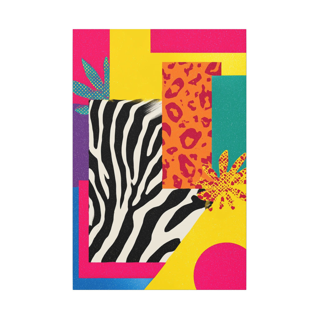 Copy of Pop Geometry: Zebra Leopard Fusion, Geometric Color Block, Modern Abstract Design   |   Custom Orders Accepted