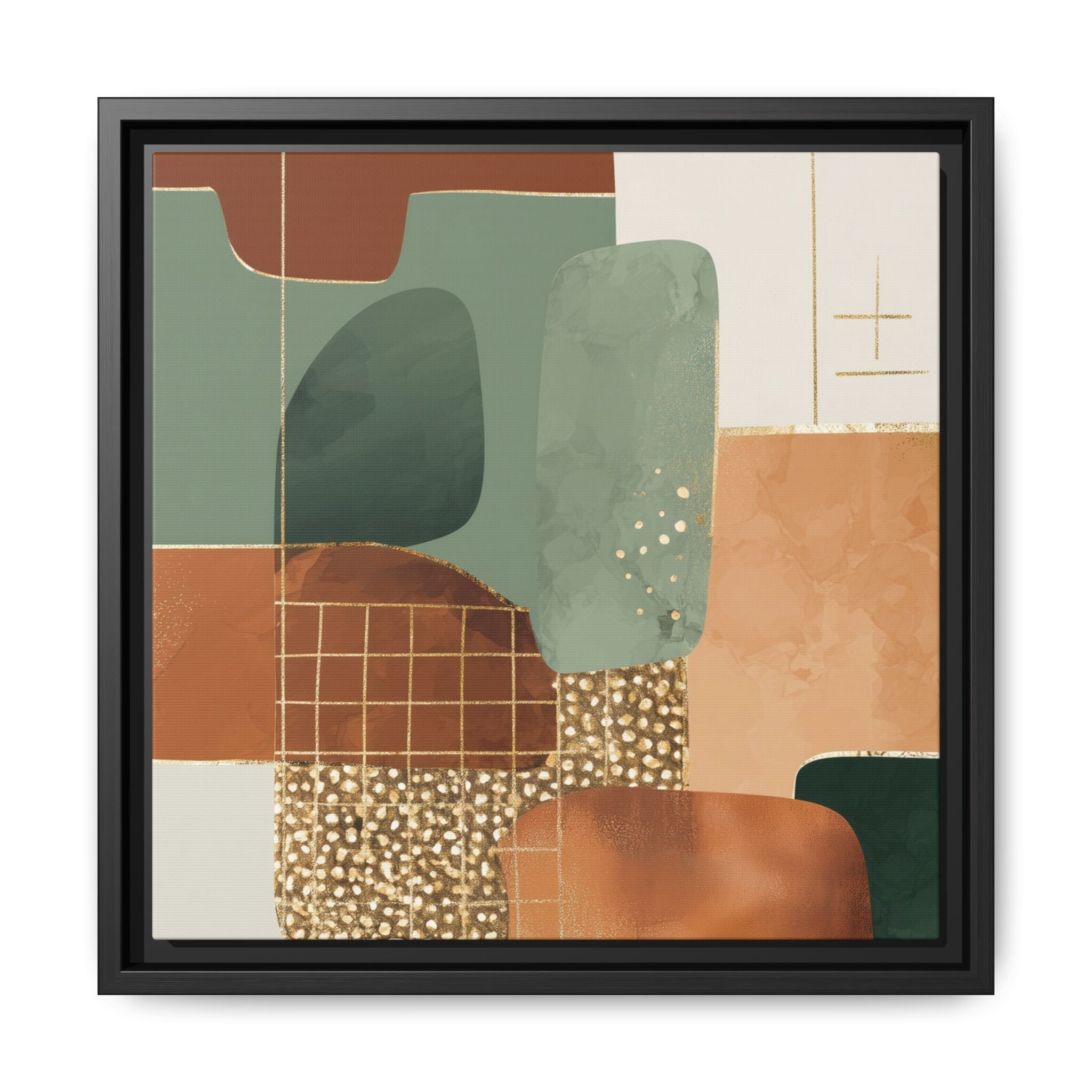 Geometric Harmony: Abstract Minimalist Art, Mid-Century Modern Design, Organic Shapes Composition   |   Custom Orders Accepted