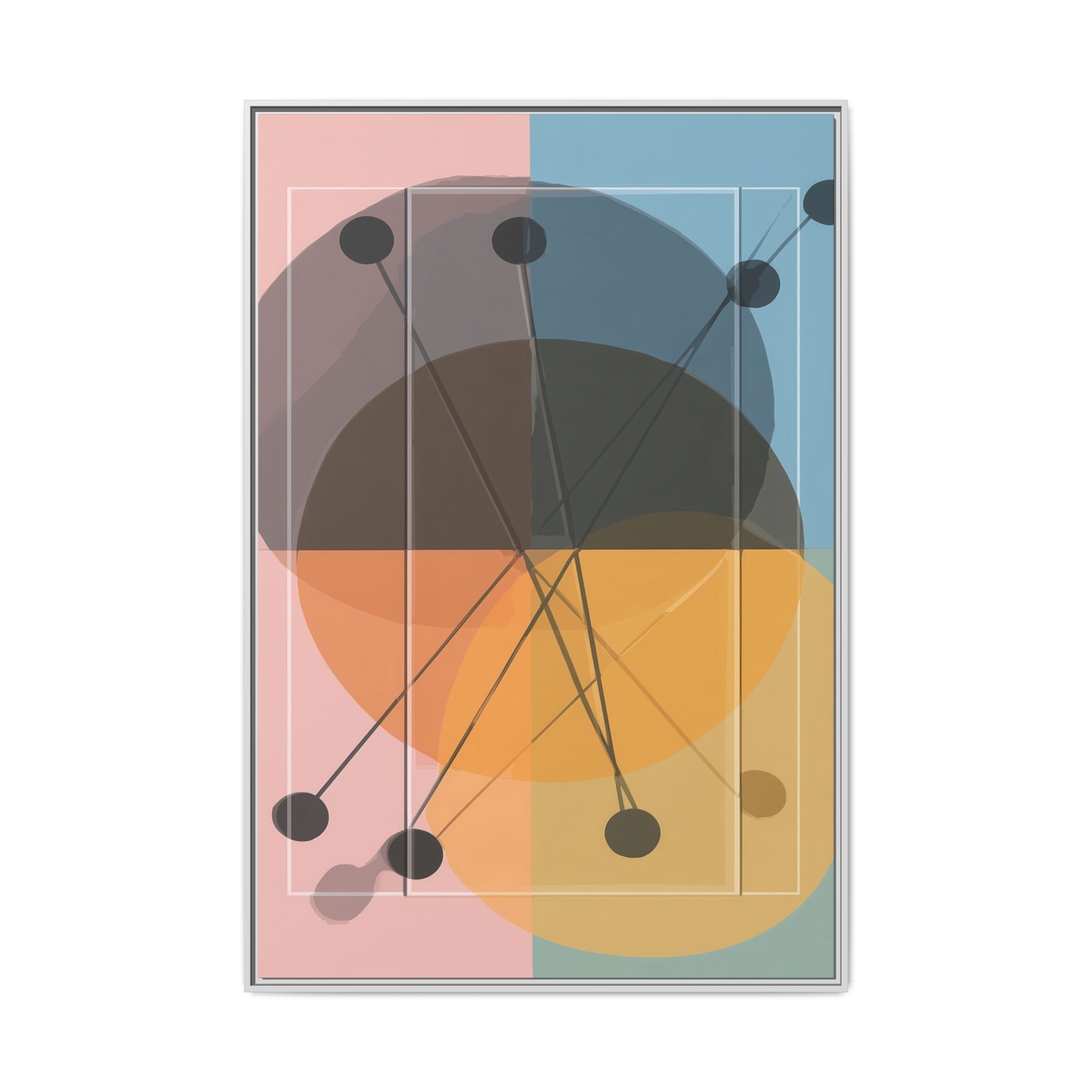 Geometric Intersections: Pastel Quadrants, Mid-Century Minimalism, Network Nodes   |   Custom Orders Accepted