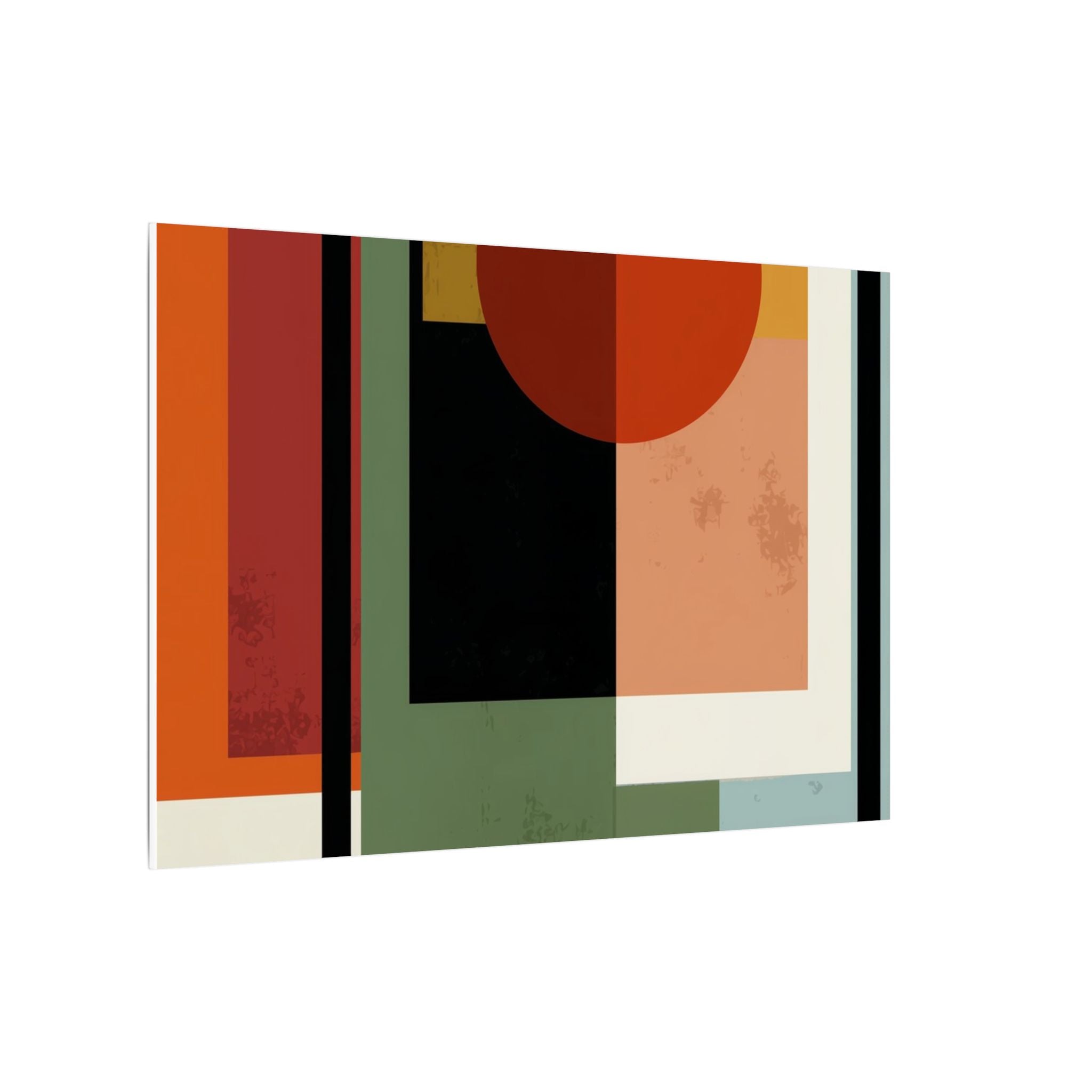 Geometric Harmony: Bauhaus Inspired Design, Mid-Century Modern Composition, Abstract Rectangular Layers   |   Custom Orders Accepted