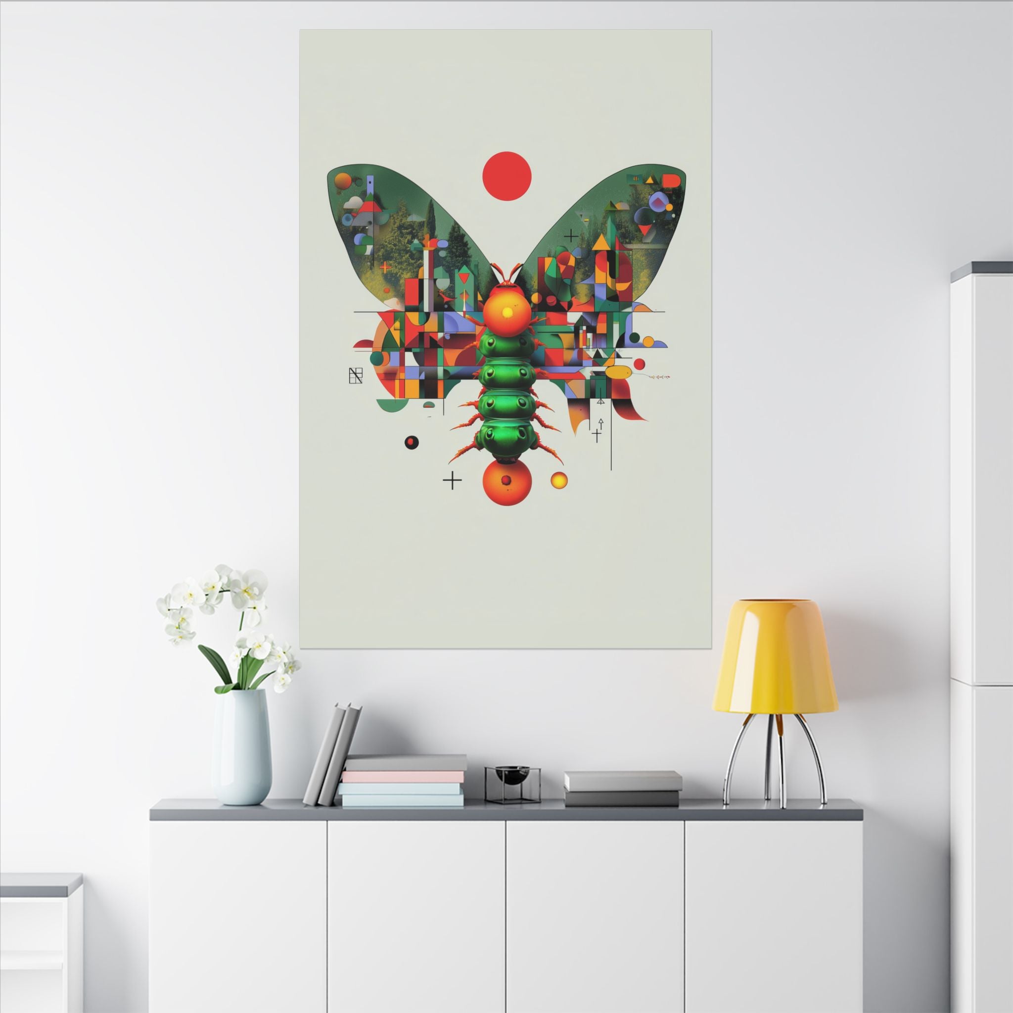 Metamorphic Geometry: Digital Cubist Butterfly, Algorithmic Nature Composition   |    Custom Orders Available