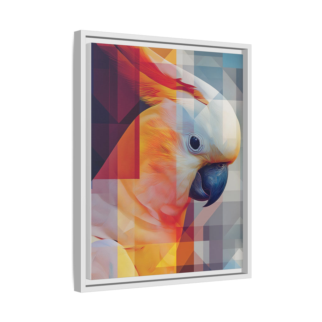 Prismatic Plume: Geometric Parrot Portrait, Digital Mosaic Abstraction   |    Custom Orders Available