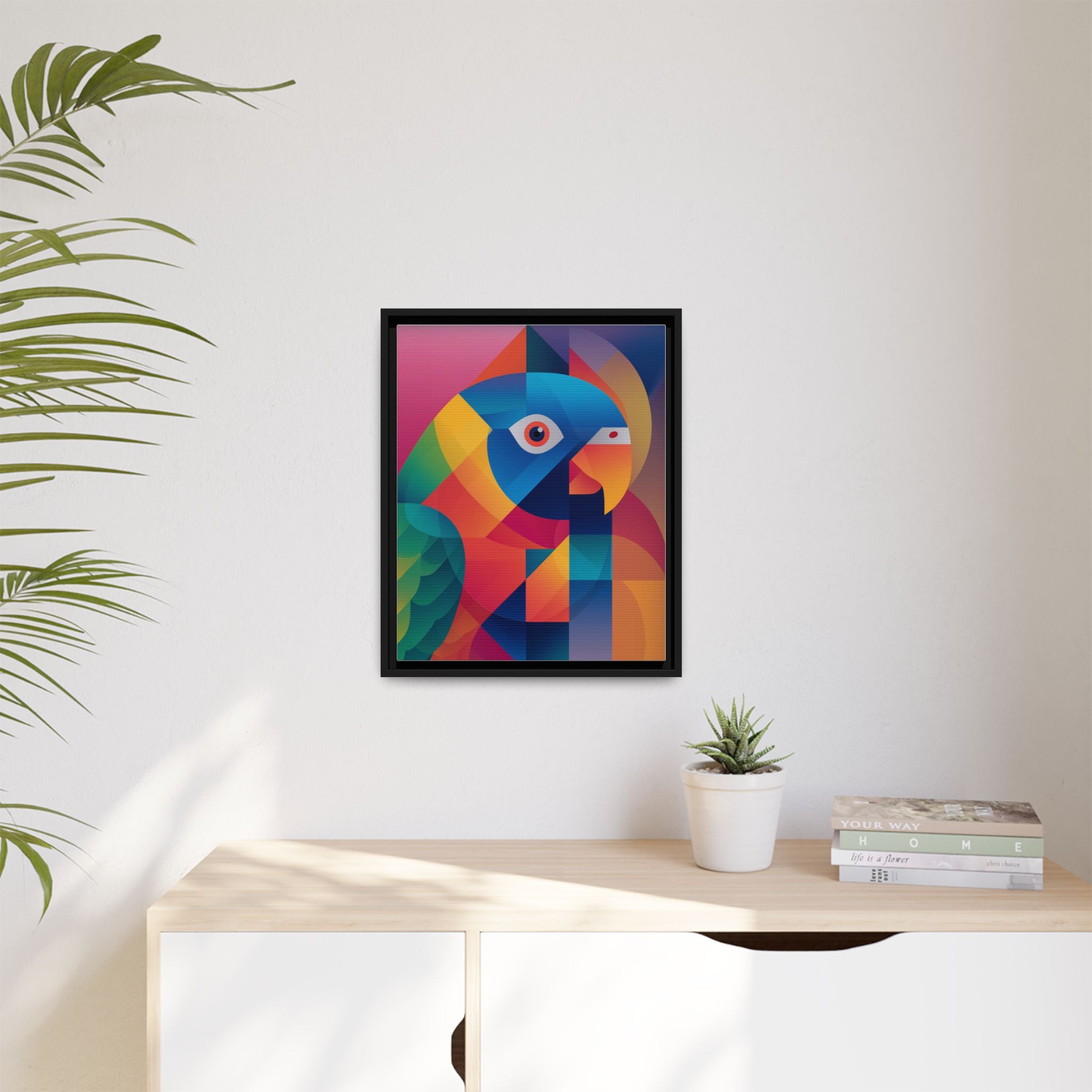 Prismatic Parrot: Cubist Deconstruction, Geometric Color Explosion   |  Personalized & Custom Orders Available