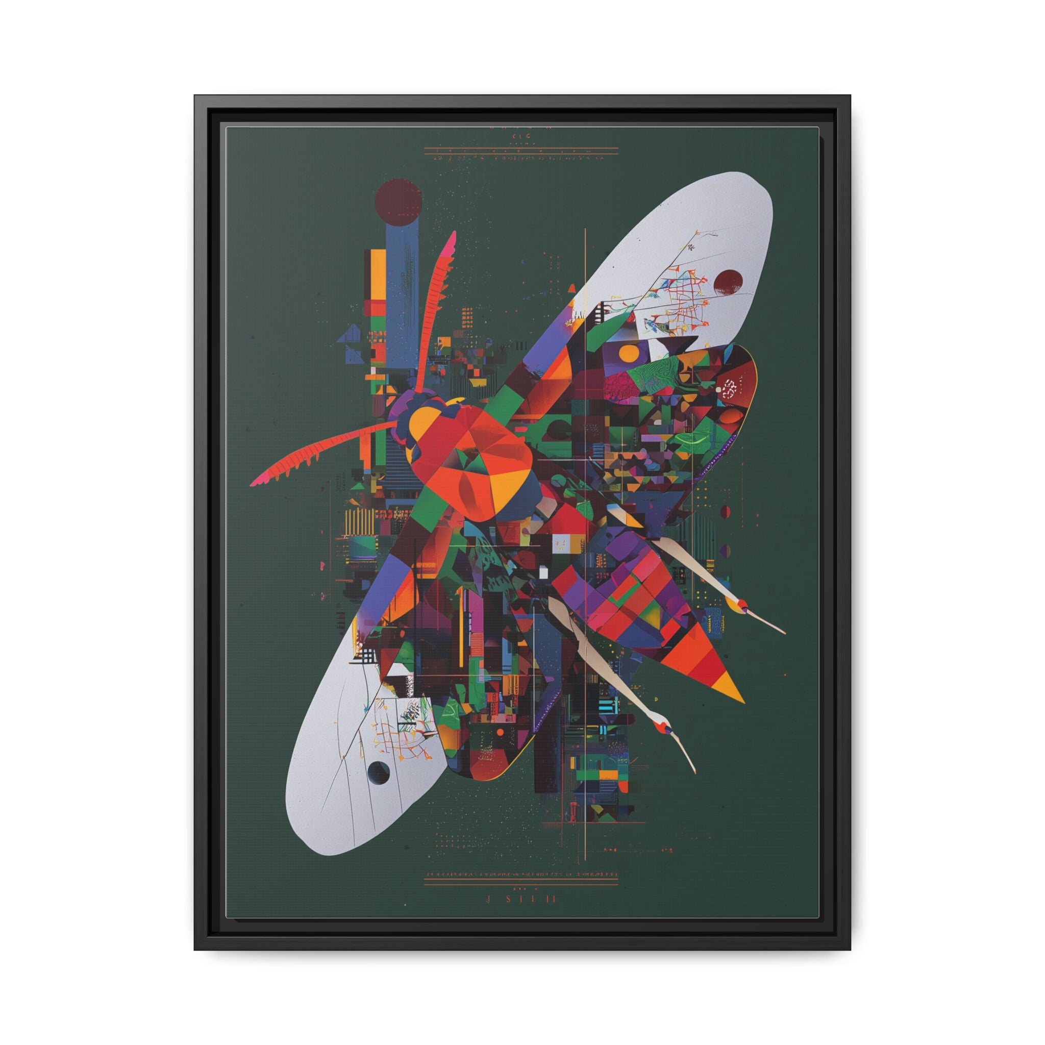 Geometric Butterfly: Digital Abstract Art, Architectural Color Explosion   |    Custom Orders Available