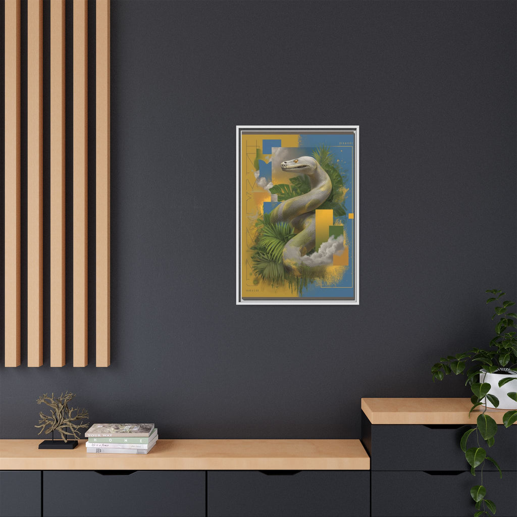 Serpent of Surreal Geometries: Tropical Hyperrealism, Digital Snake Illustration   |    Custom Orders Available