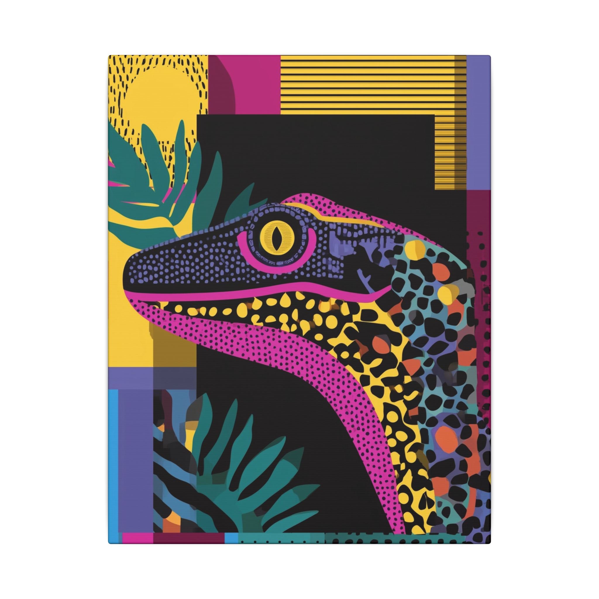 Geometric Reptile Fusion: Pop Art Lizard, Mosaic Textures, Vibrant Color Blocks   |  Personalized & Custom Orders Available