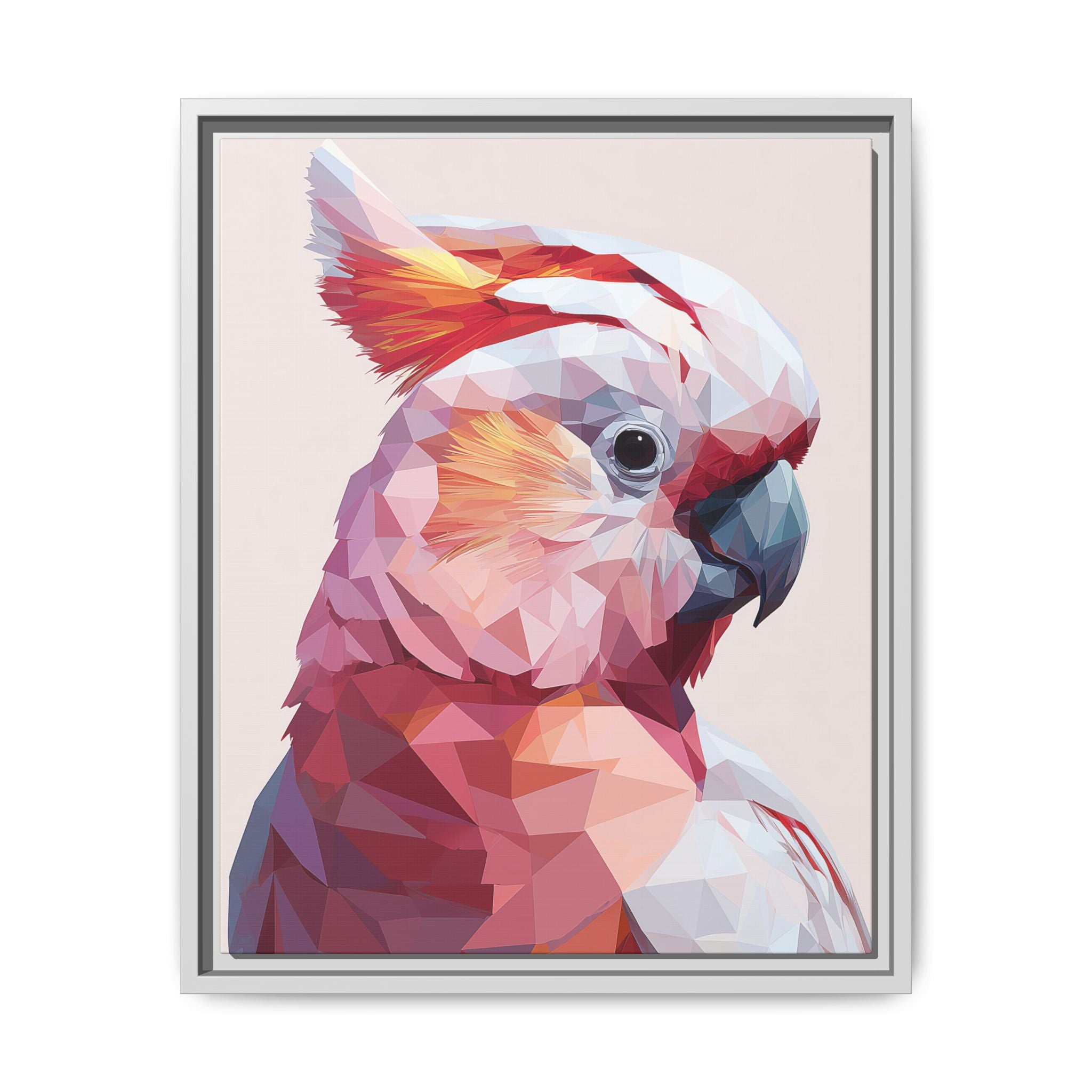 Geometric Cockatoo Portrait: Low-Poly Bird Art, Vibrant Abstract Illustration   |    Custom Orders Available