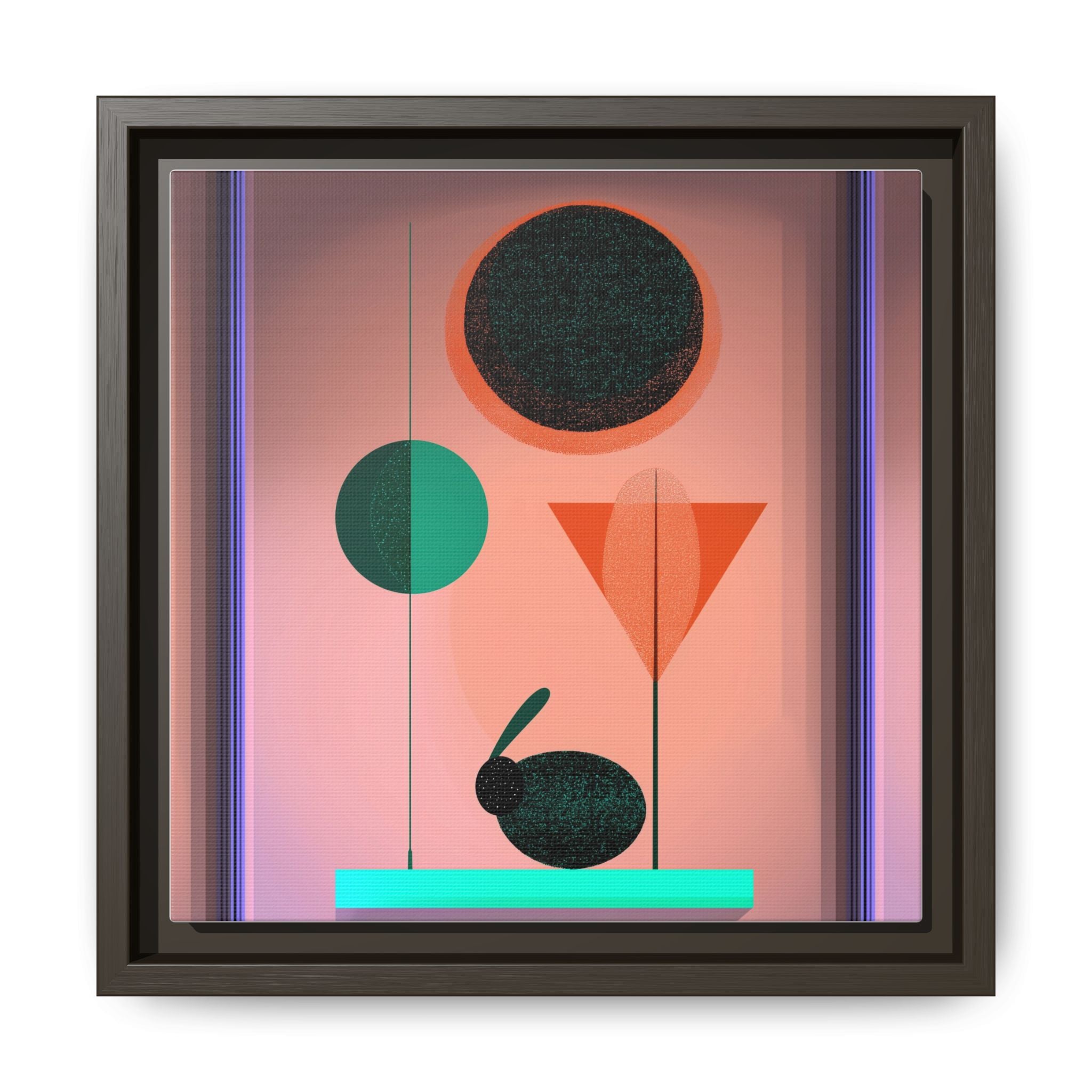 Geometric Harmony: Abstract Minimalist Composition, Organic Shapes and Color Play, Geometric Design with Teal and Orange Palette   |