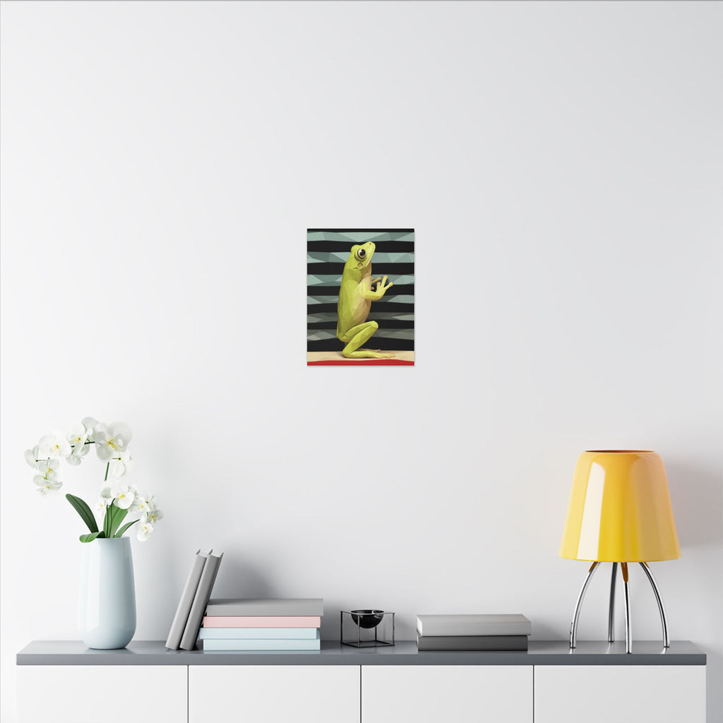 Geometric Frog: Low-Poly Digital Art, Vibrant Yellow Amphibian Illustration   |    Custom Orders Available