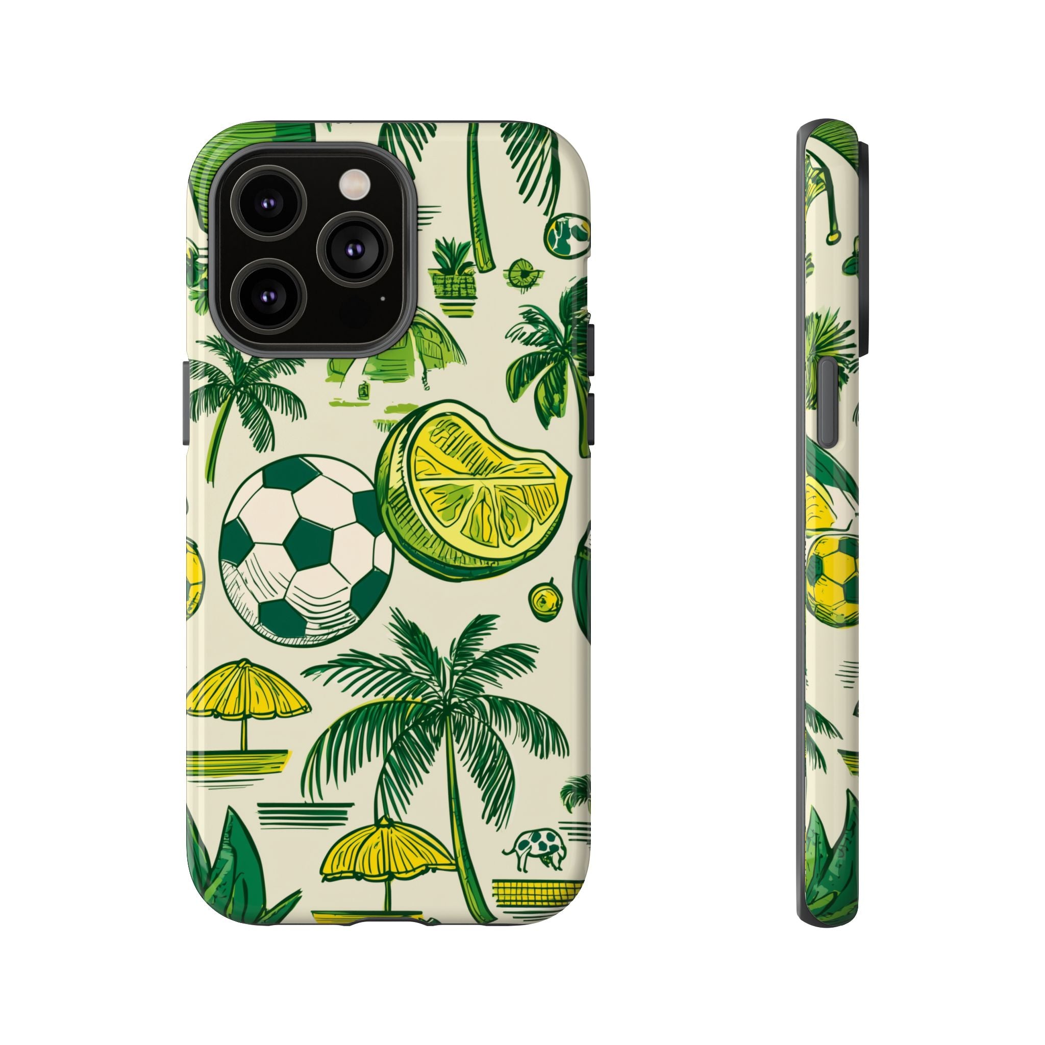 Summer Tough Cases: Sporty Tropical Phone Case, Fun Beach Vibe Phone Accessory, Summer Travel Gift, Colorful Phone Cover, Casual Style Tech