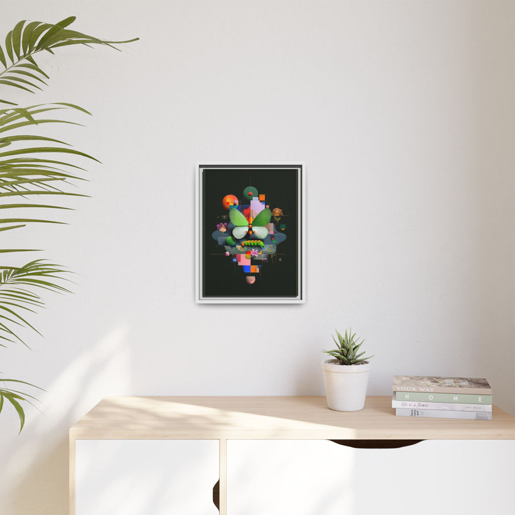 Metamorphosis Geometry Framed Print : Digital Nature Synthesis, Butterfly Abstraction   |  Personalized & Custom Orders Available