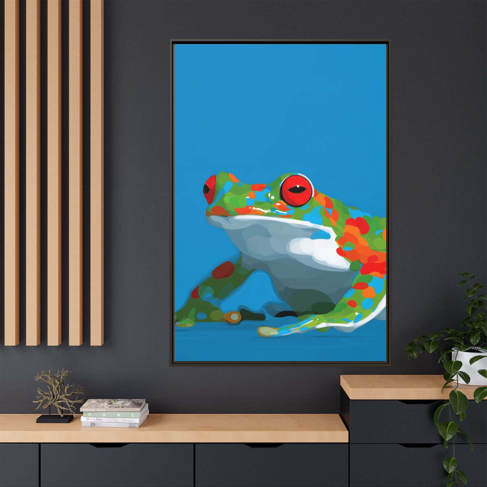Mosaic Frog: Geometric Wildlife Art, Colorful Amphibian Print   |    Custom Orders Available