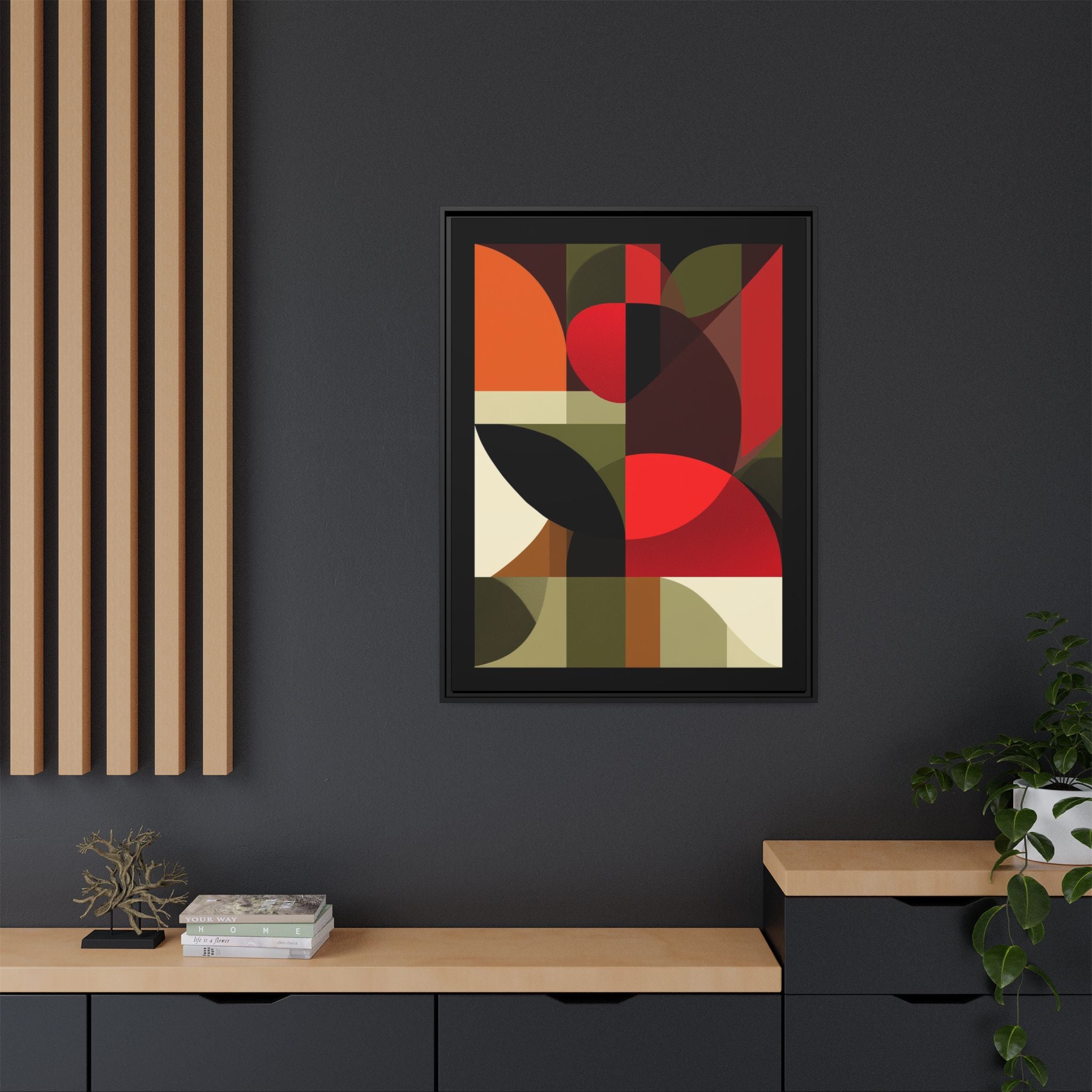 Geometric Fusion: Modern Abstract Composition, Cubist Color Blocks, Architectural Form Harmony   |   Custom Orders Accepted
