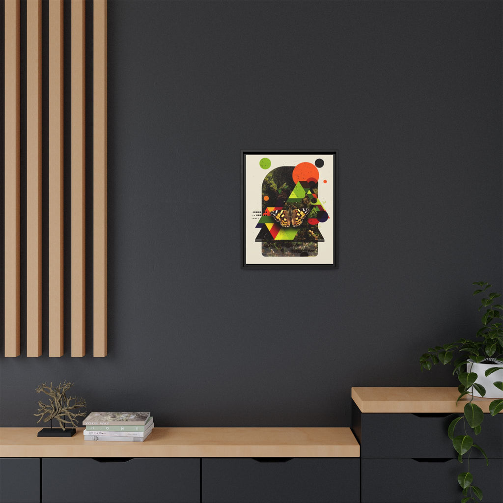 Metamorphic Geometries Framed Print: Digital Nature Collage, Butterfly Abstract Design   |   Custom Orders Available