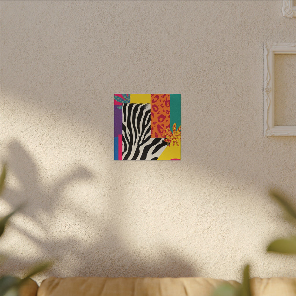 Pop Geometry: Zebra Leopard Fusion, Geometric Color Block, Modern Abstract Design   |   Custom Orders Accepted